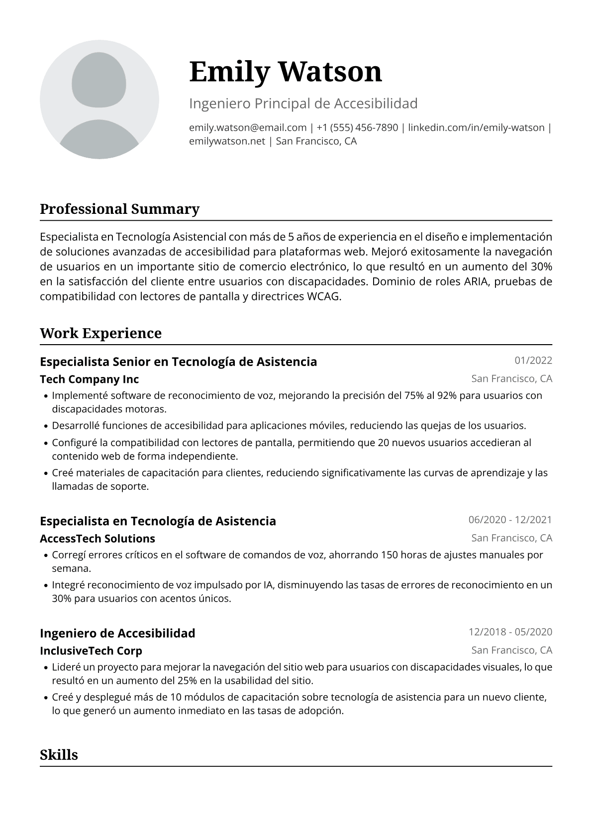 Especialista en tecnología de asistencia