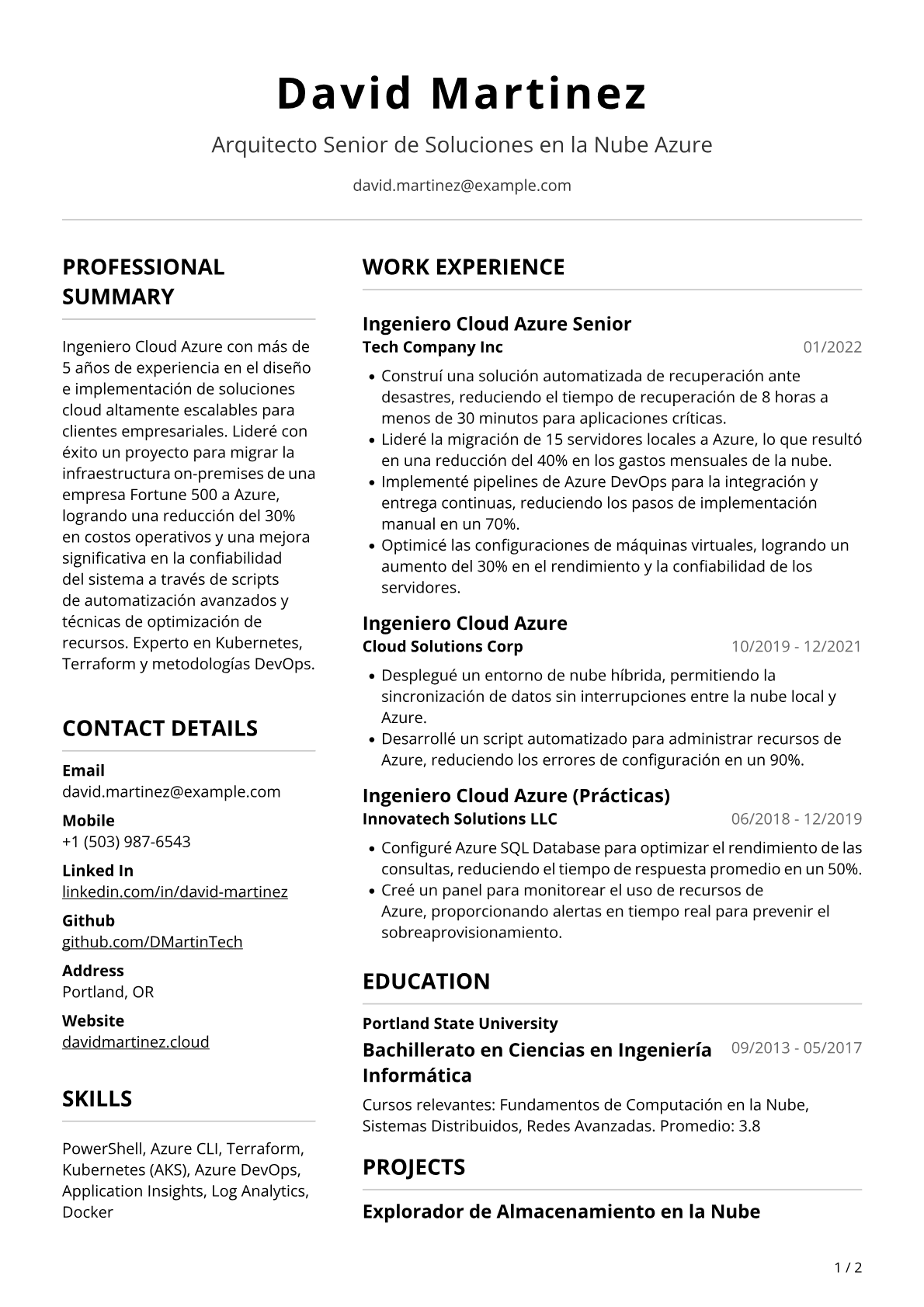 Ingeniero Cloud Azure