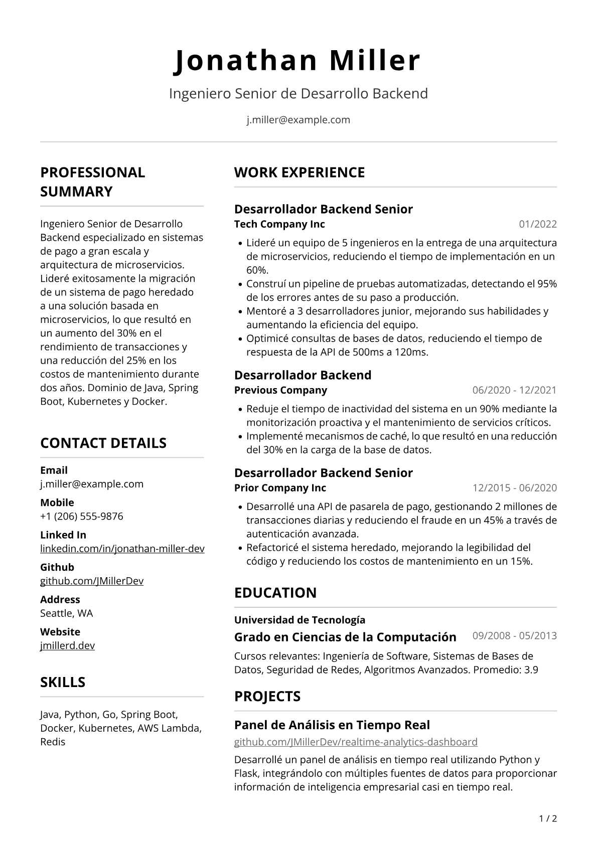 Desarrollador Backend