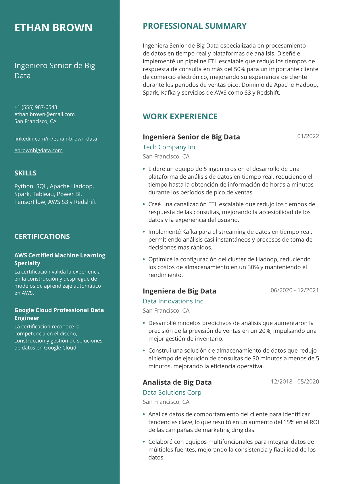 Experta en Big Data