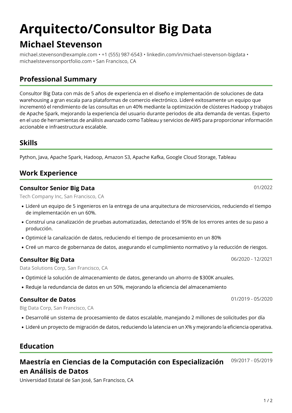Consultor Big Data