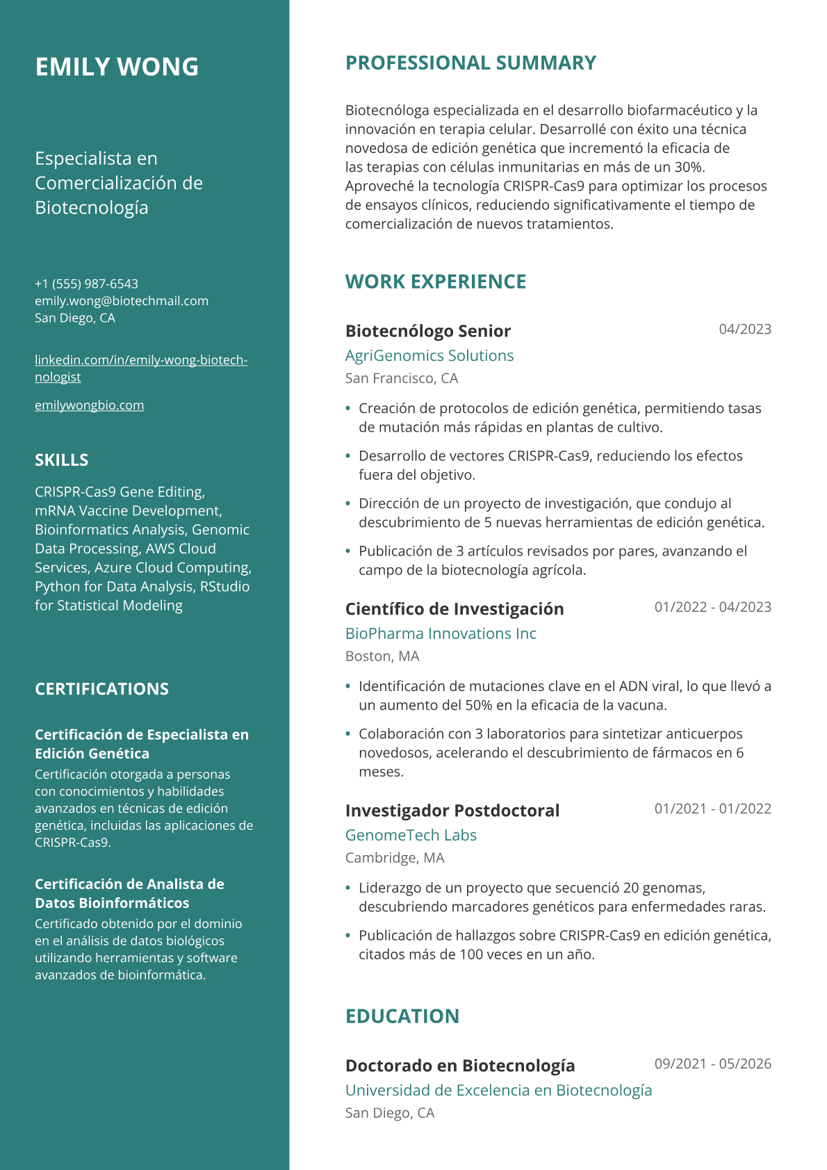 Biotecnóloga