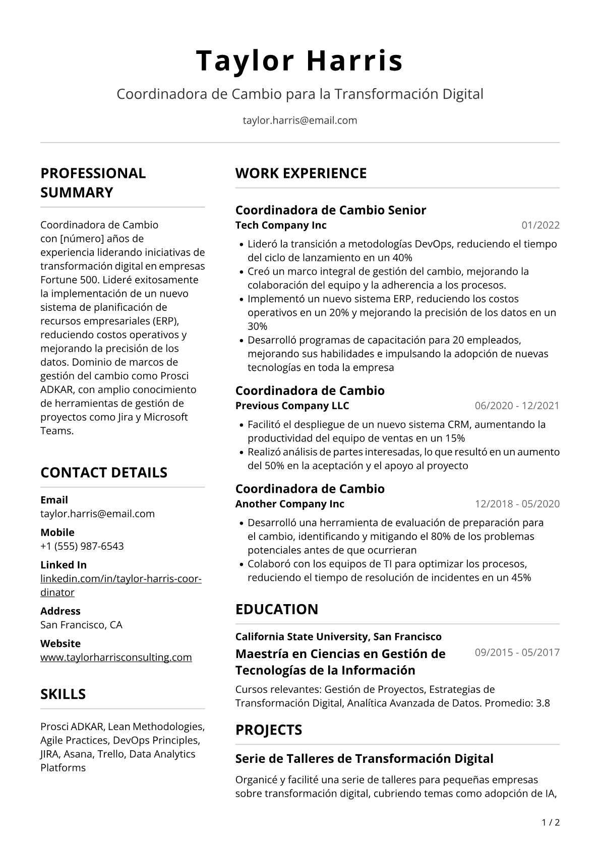 Coordinadora de Cambio