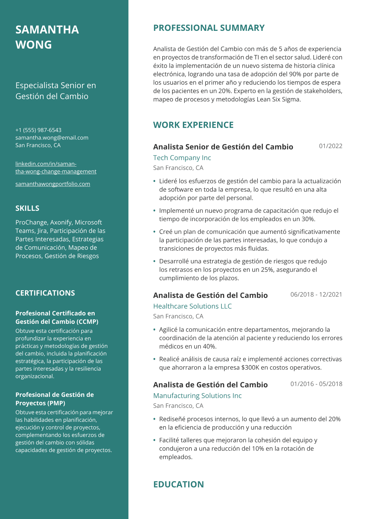 Analista de Gestión del Cambio