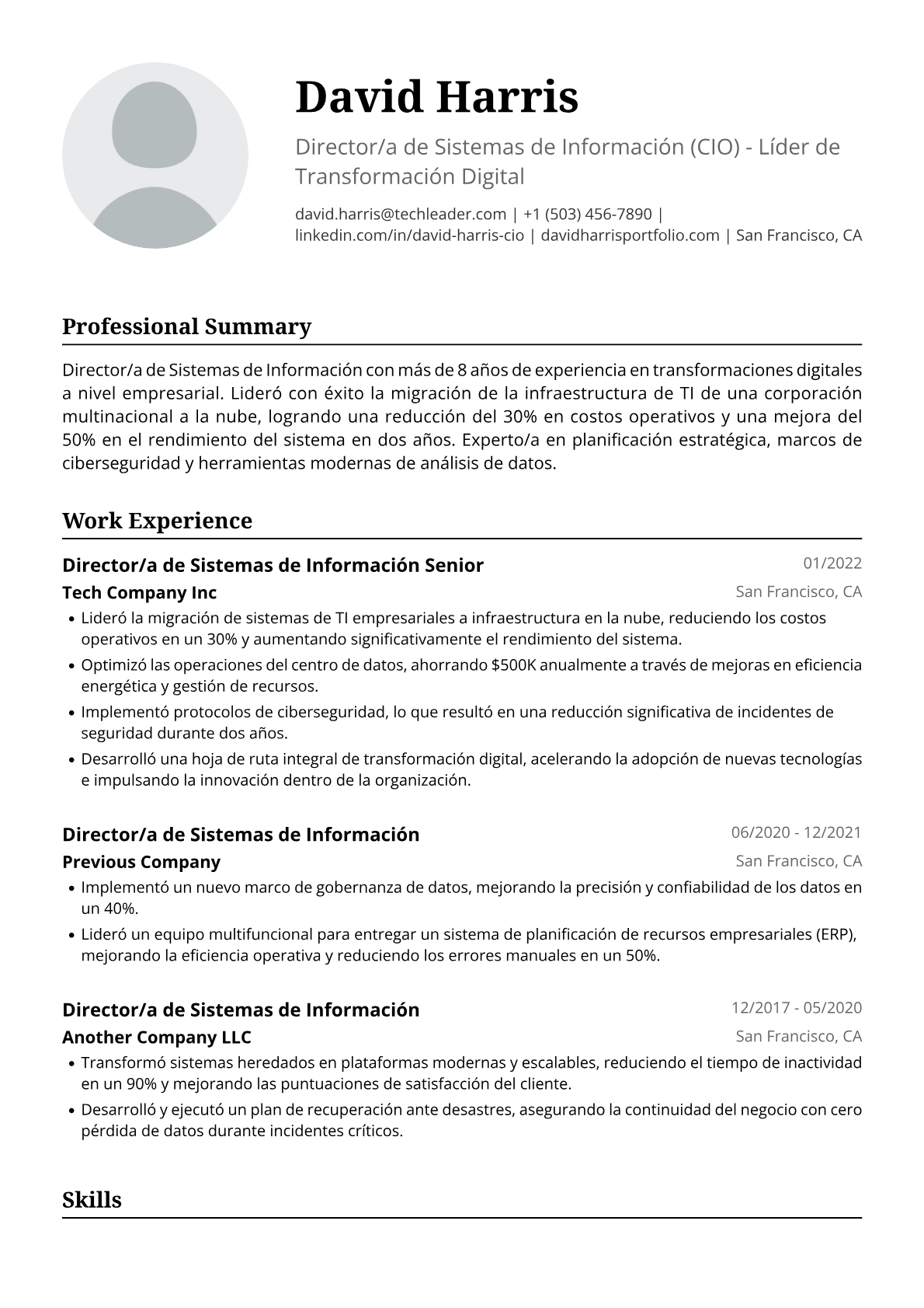 Director de Sistemas de Información