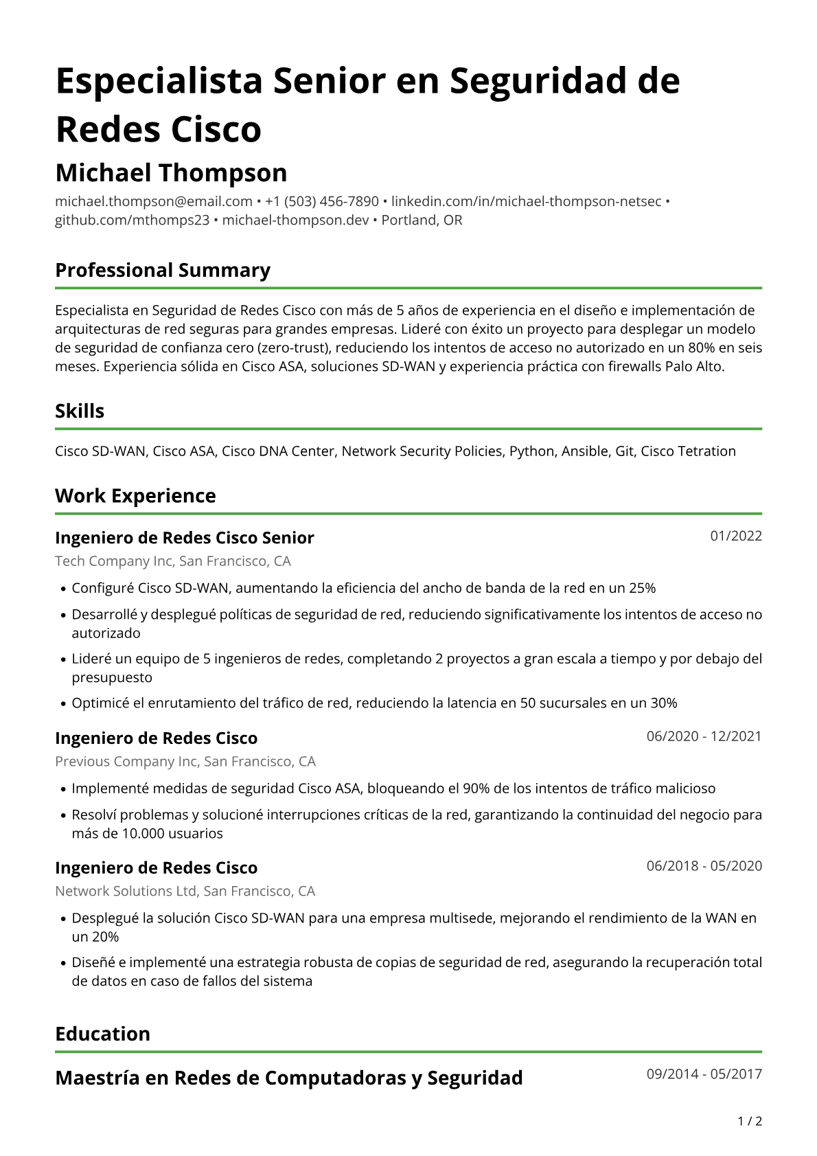 Ingeniera de Redes Cisco