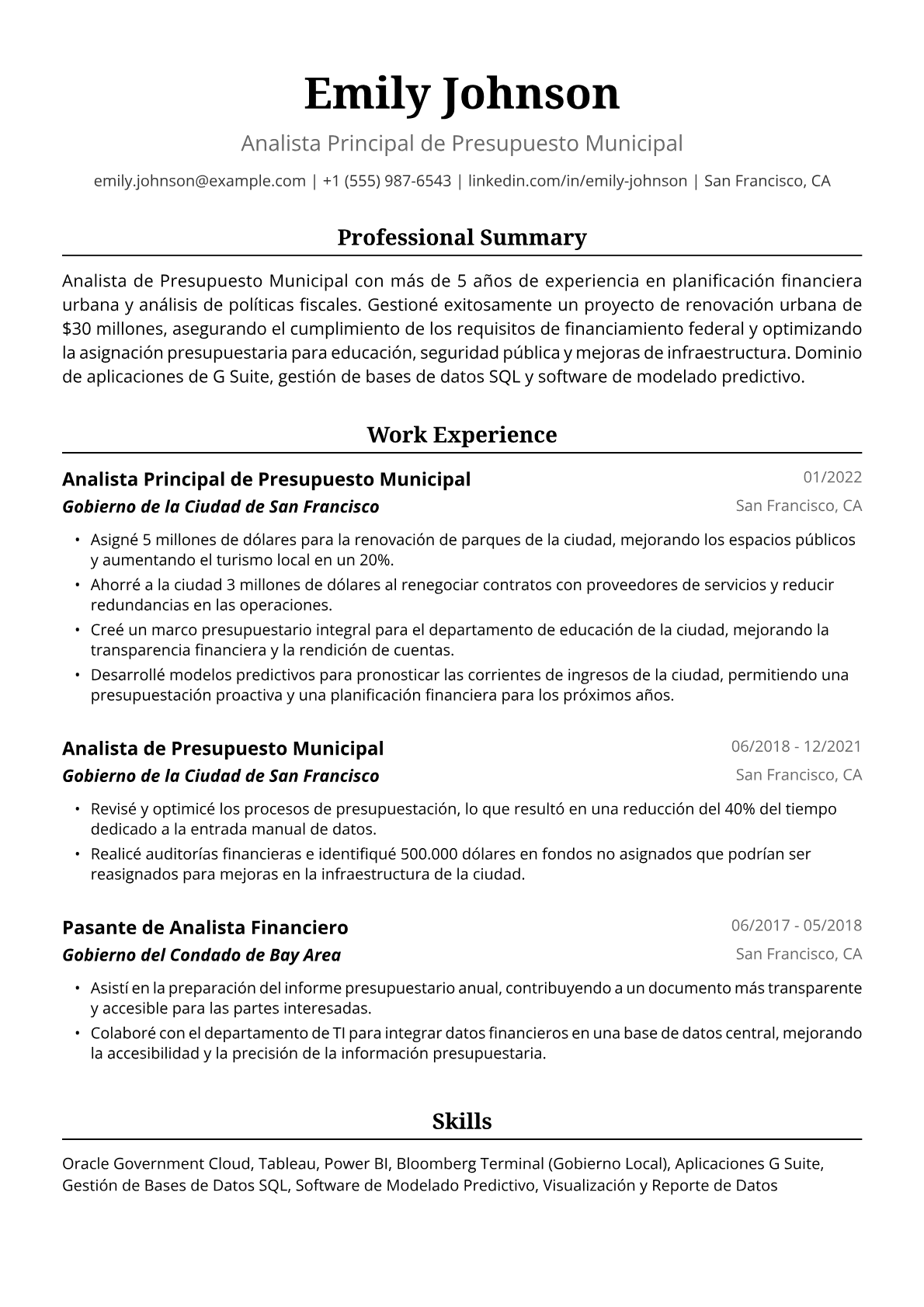 Analista de Presupuesto Municipal