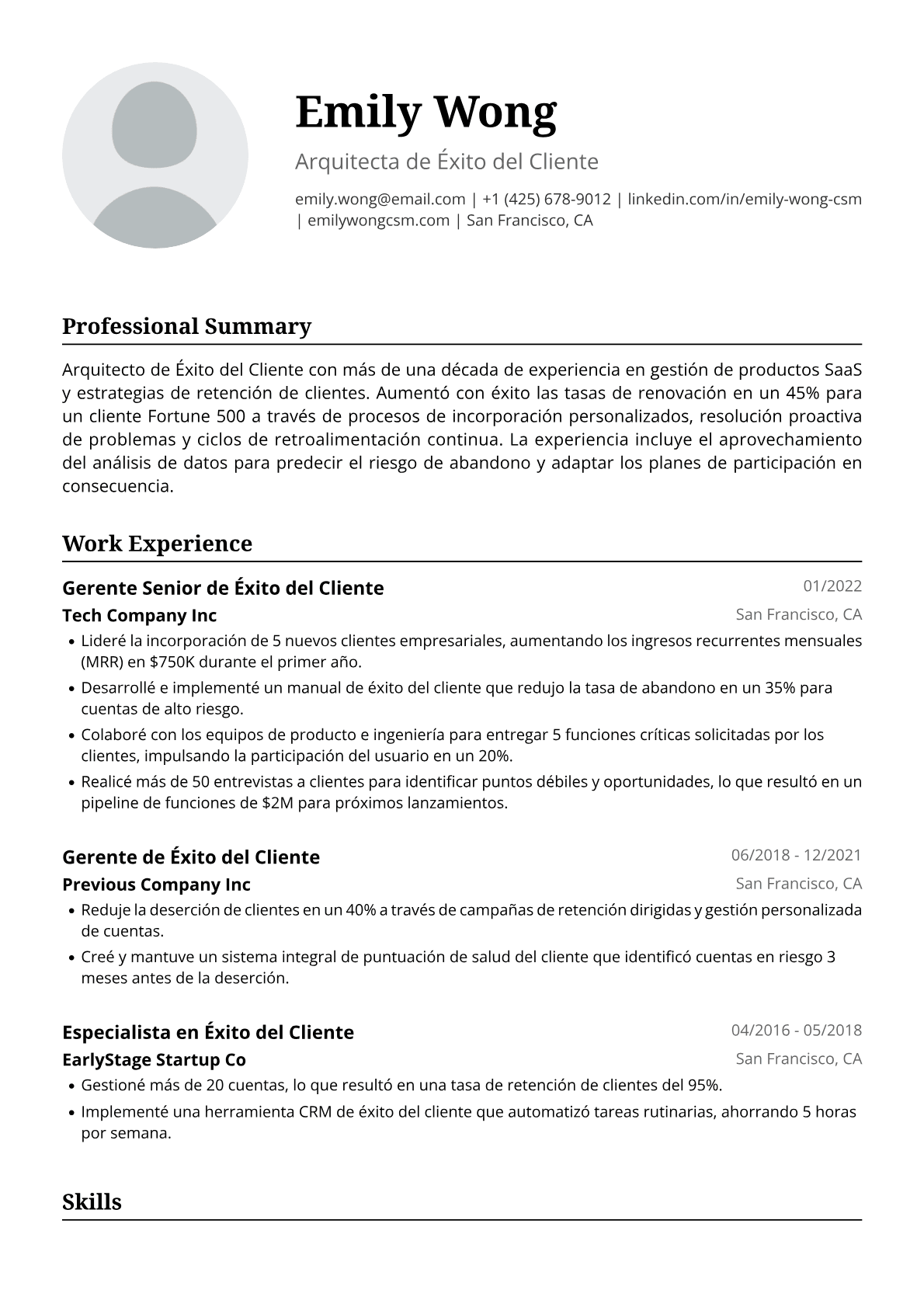 Gerente de Éxito del Cliente