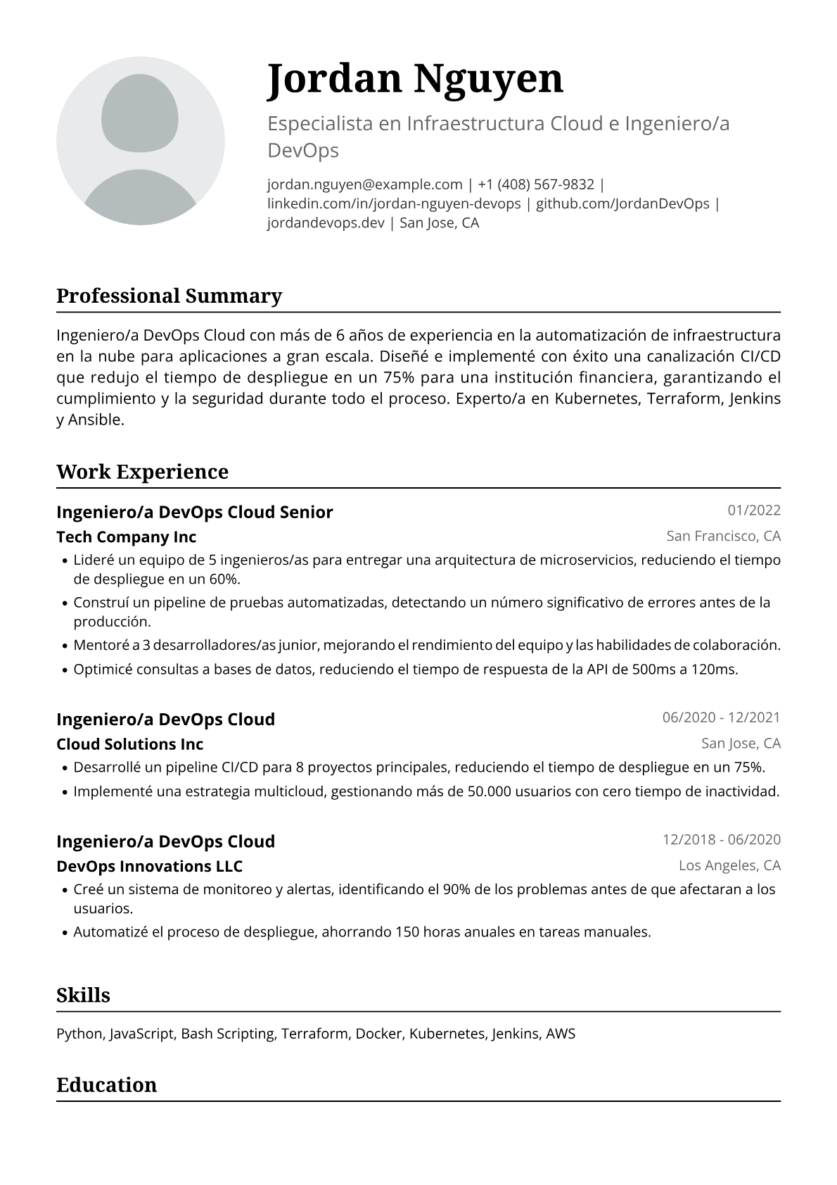 Ingeniera DevOps Cloud
