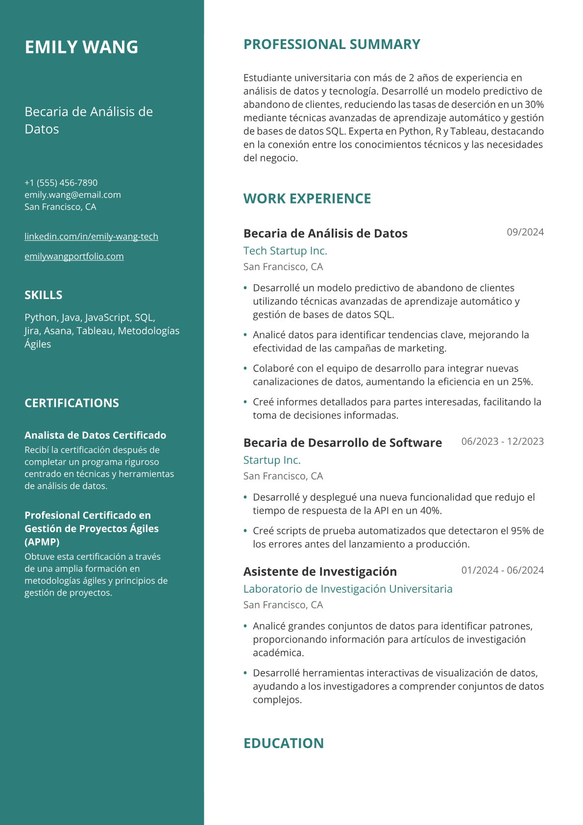 Estudiante universitaria