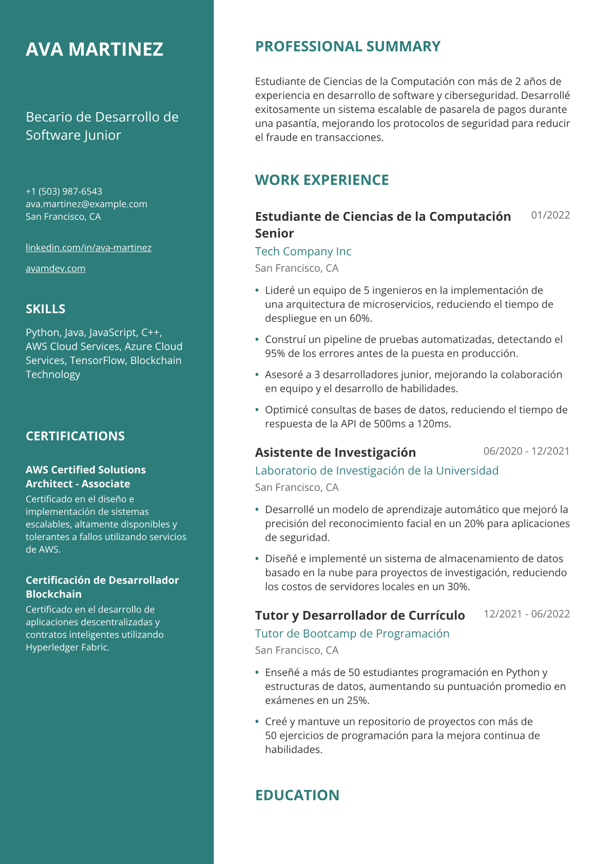 Estudiante de Ciencias de la Computación