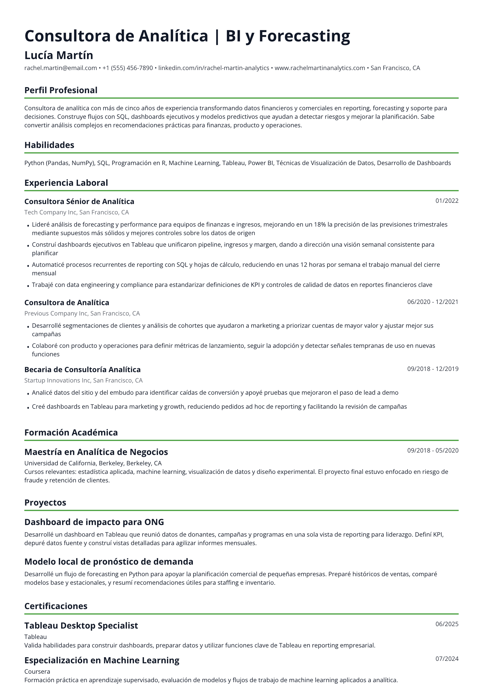 Consultora de Analítica