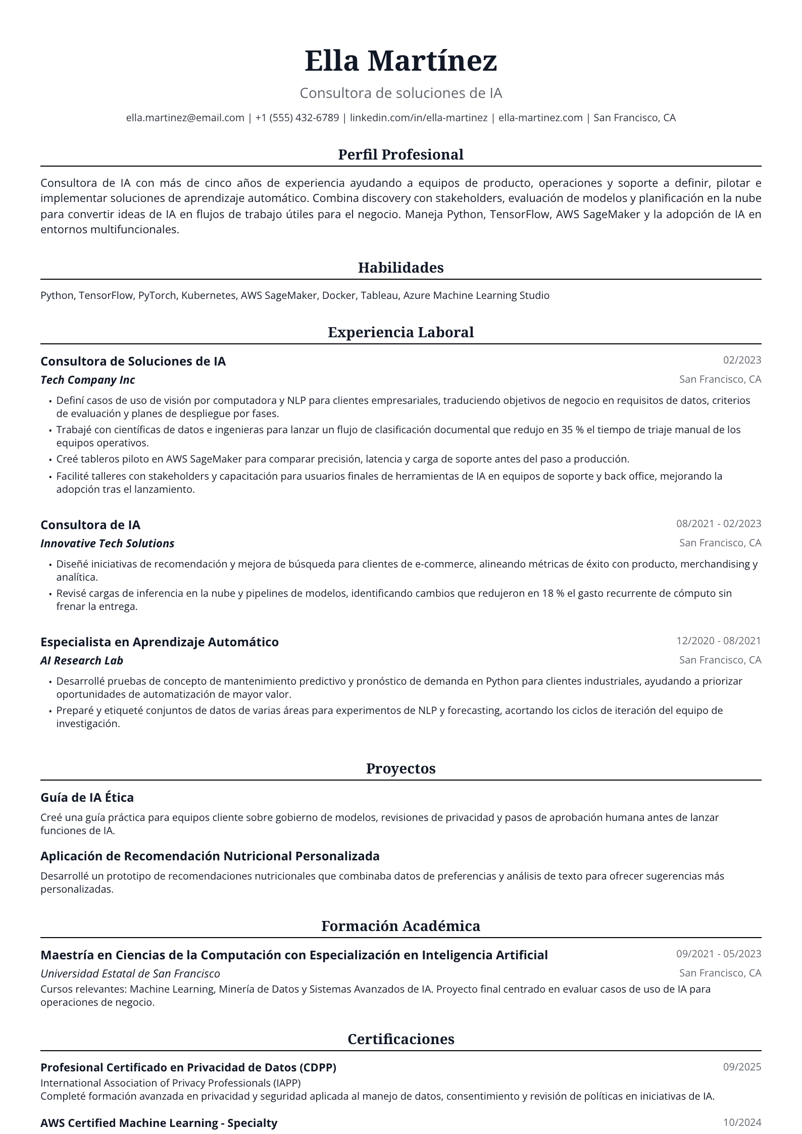 Consultora de IA