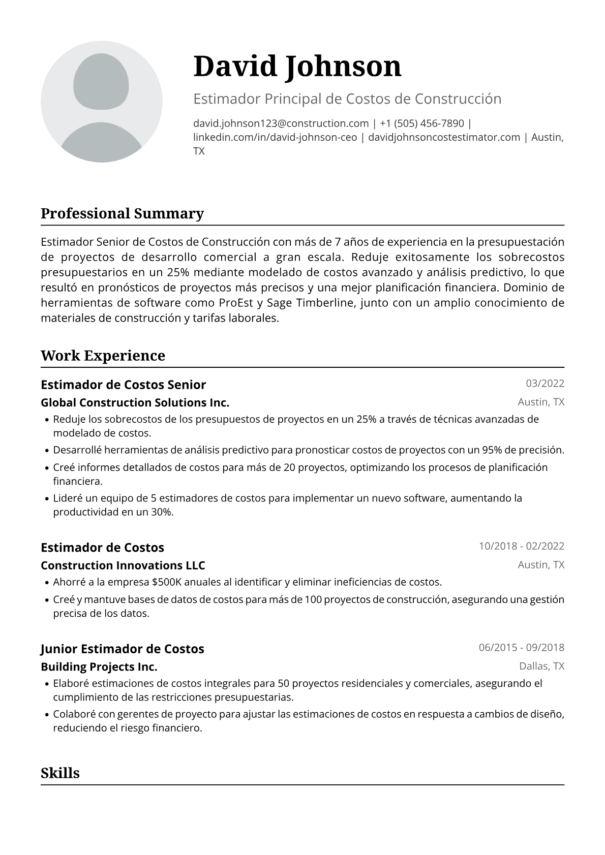 Estimador de costos