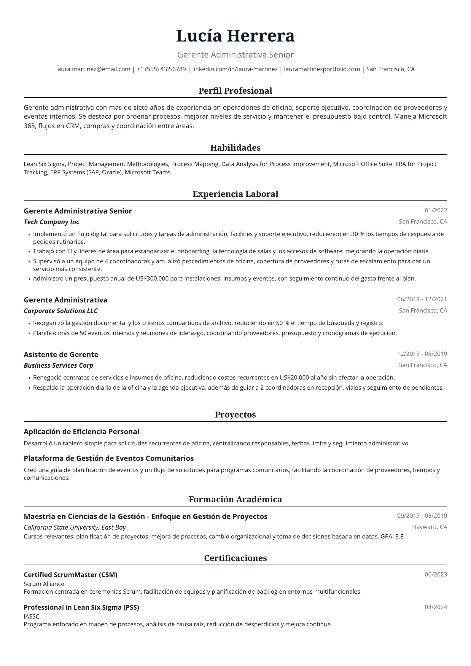 Gerente Administrativa