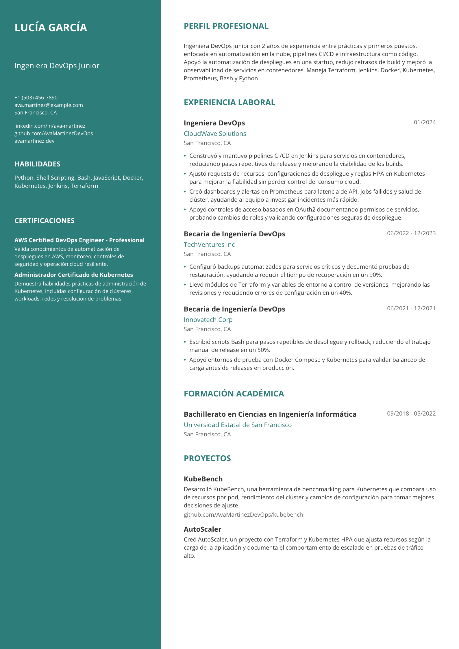 Ingeniera DevOps Junior