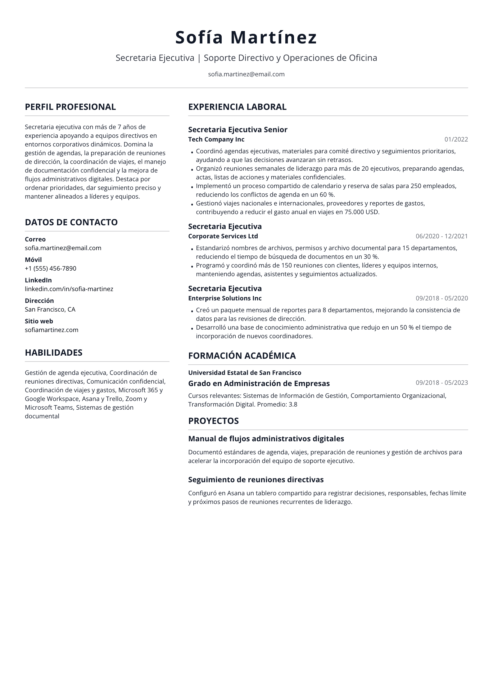 Secretaria Ejecutiva