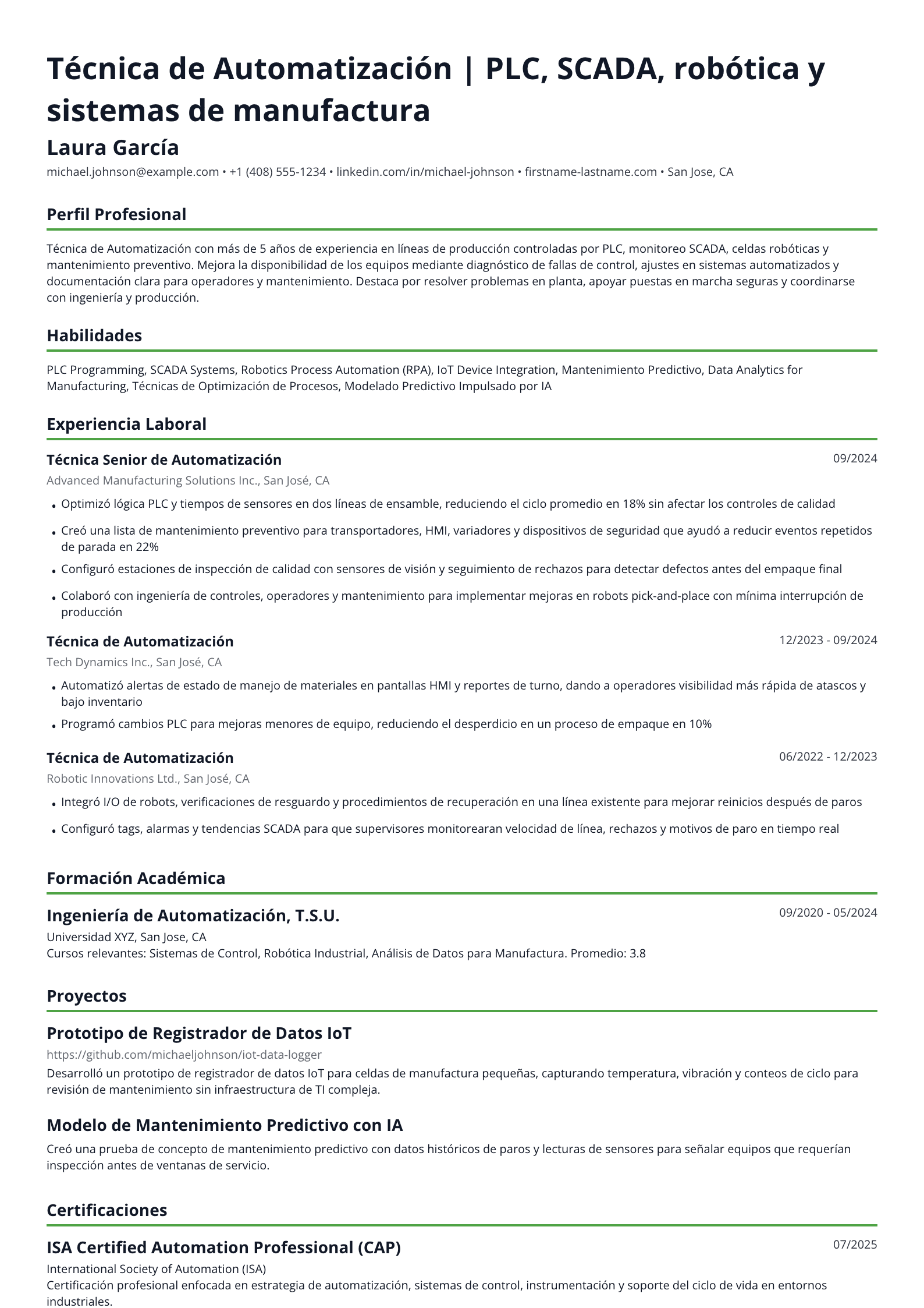 Técnica de Automatización