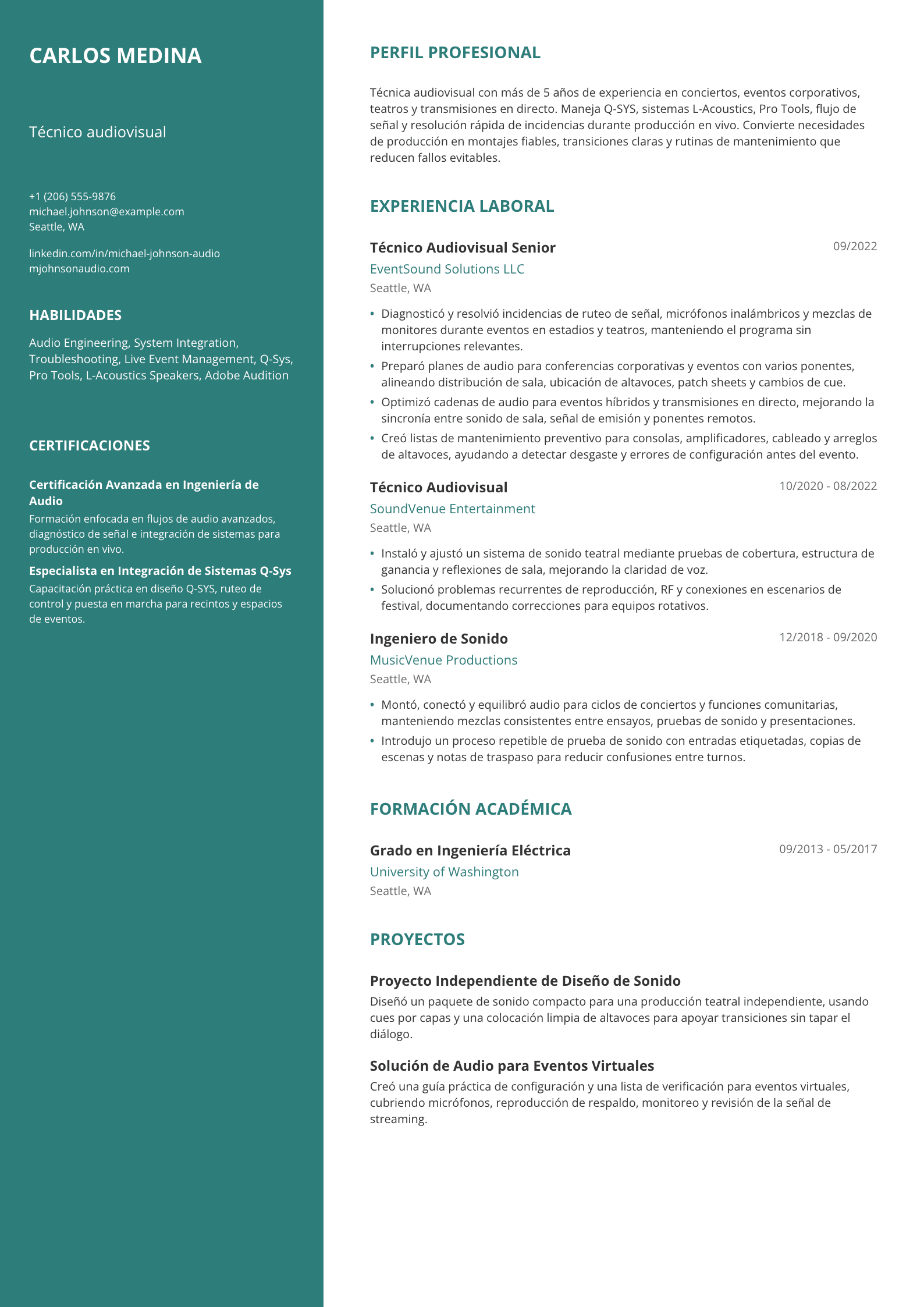 Técnico audiovisual