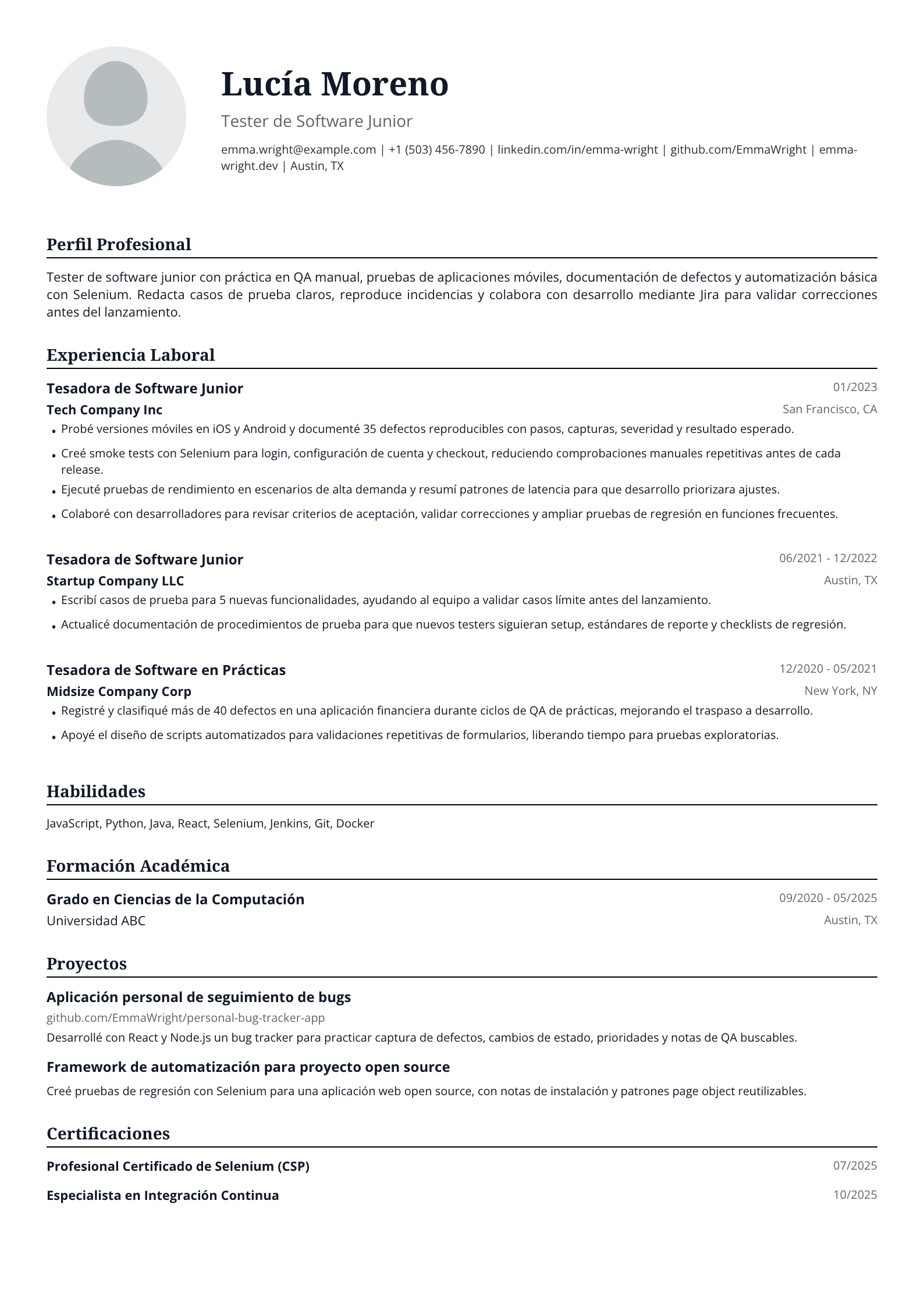 Tester de Software Junior