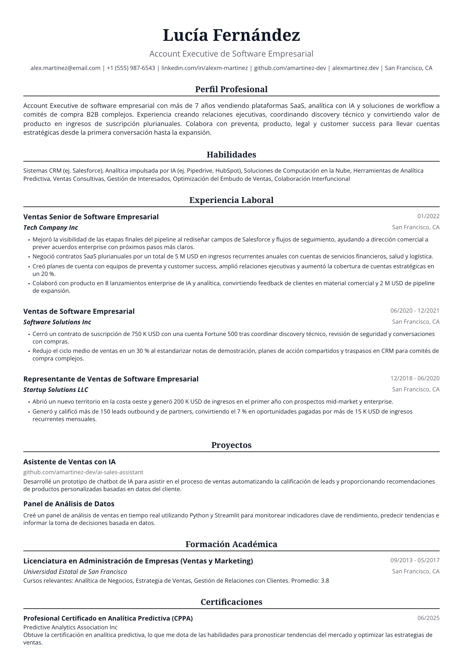 Ventas de Software Empresarial
