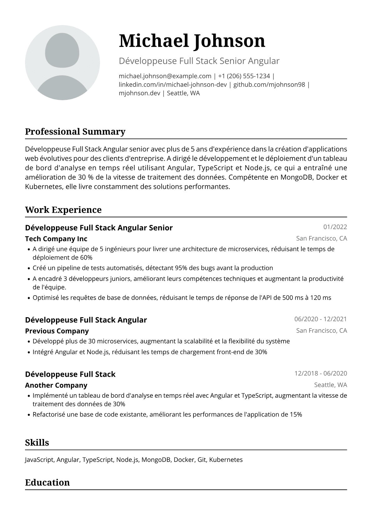 Developpeuse Full Stack Angular