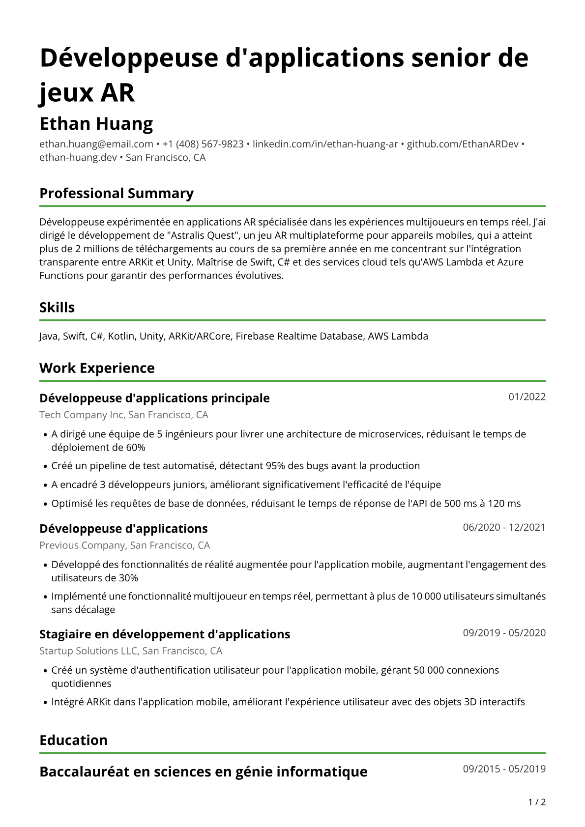 Développeuse d'applications