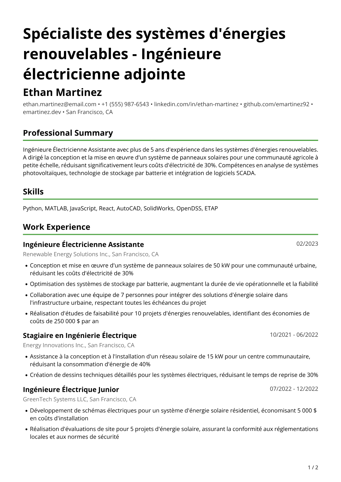 Ingénieure électricienne assistante