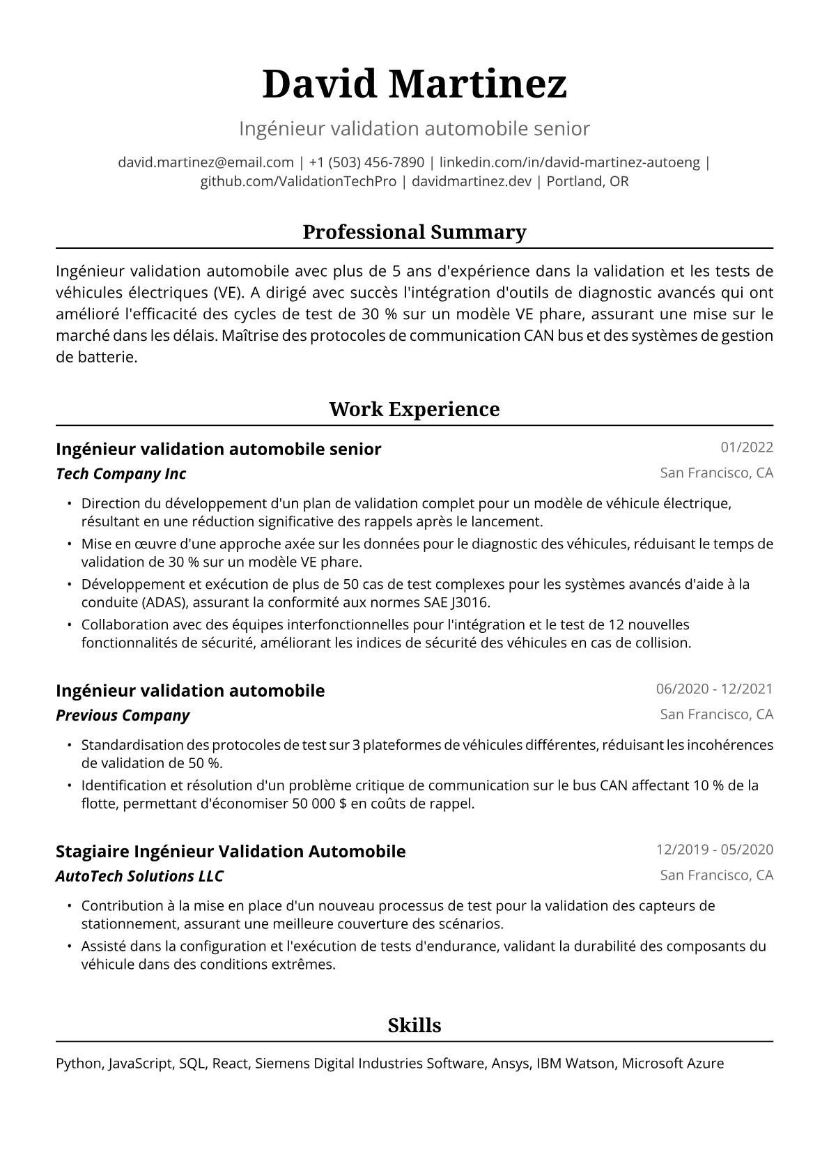 Ingénieure Validation Automobile