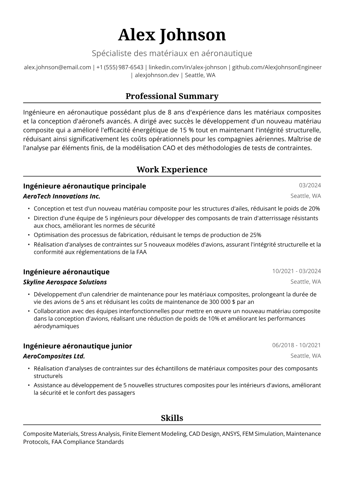 Ingénieure en Aéronautique