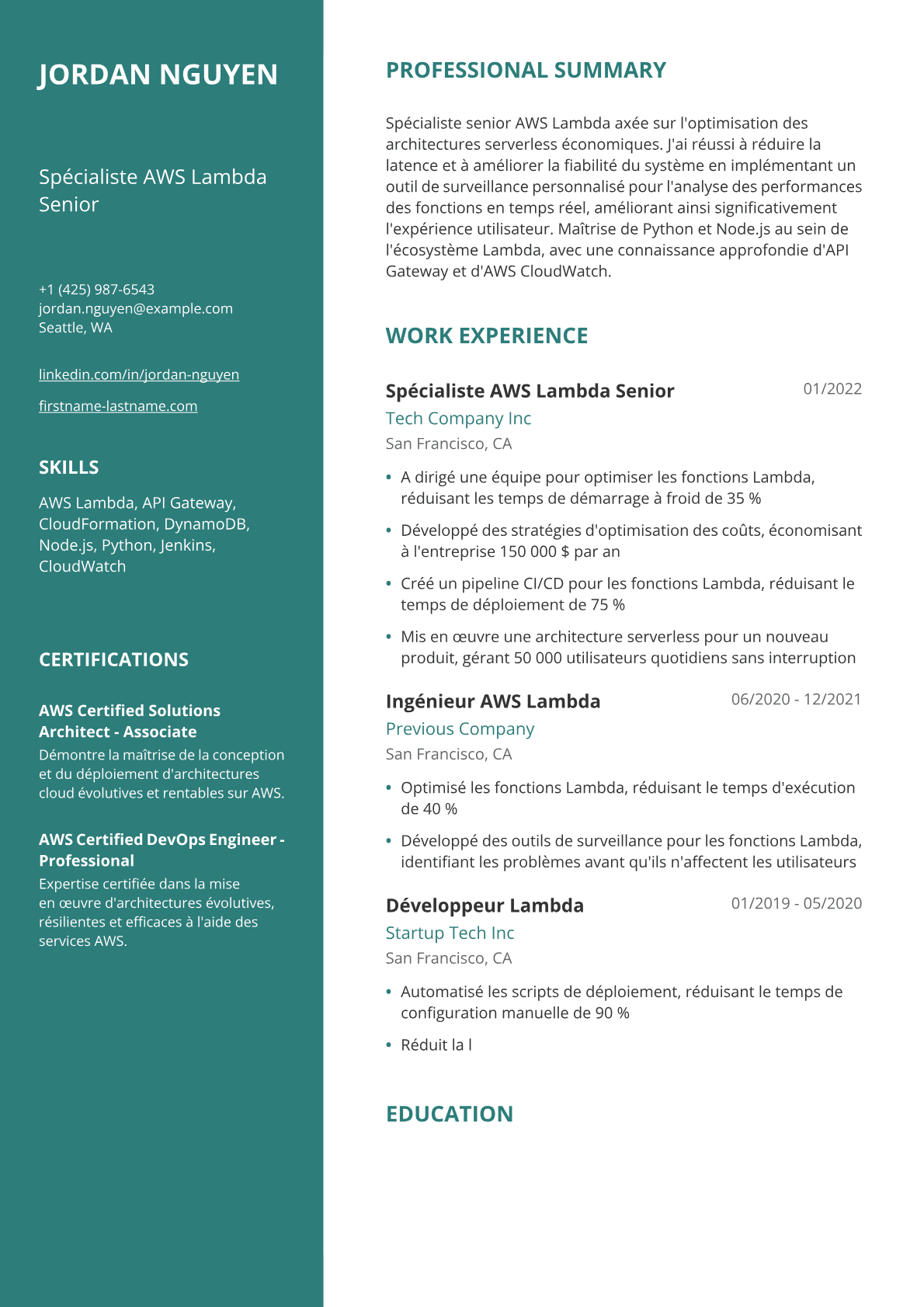 Développeuse AWS Lambda