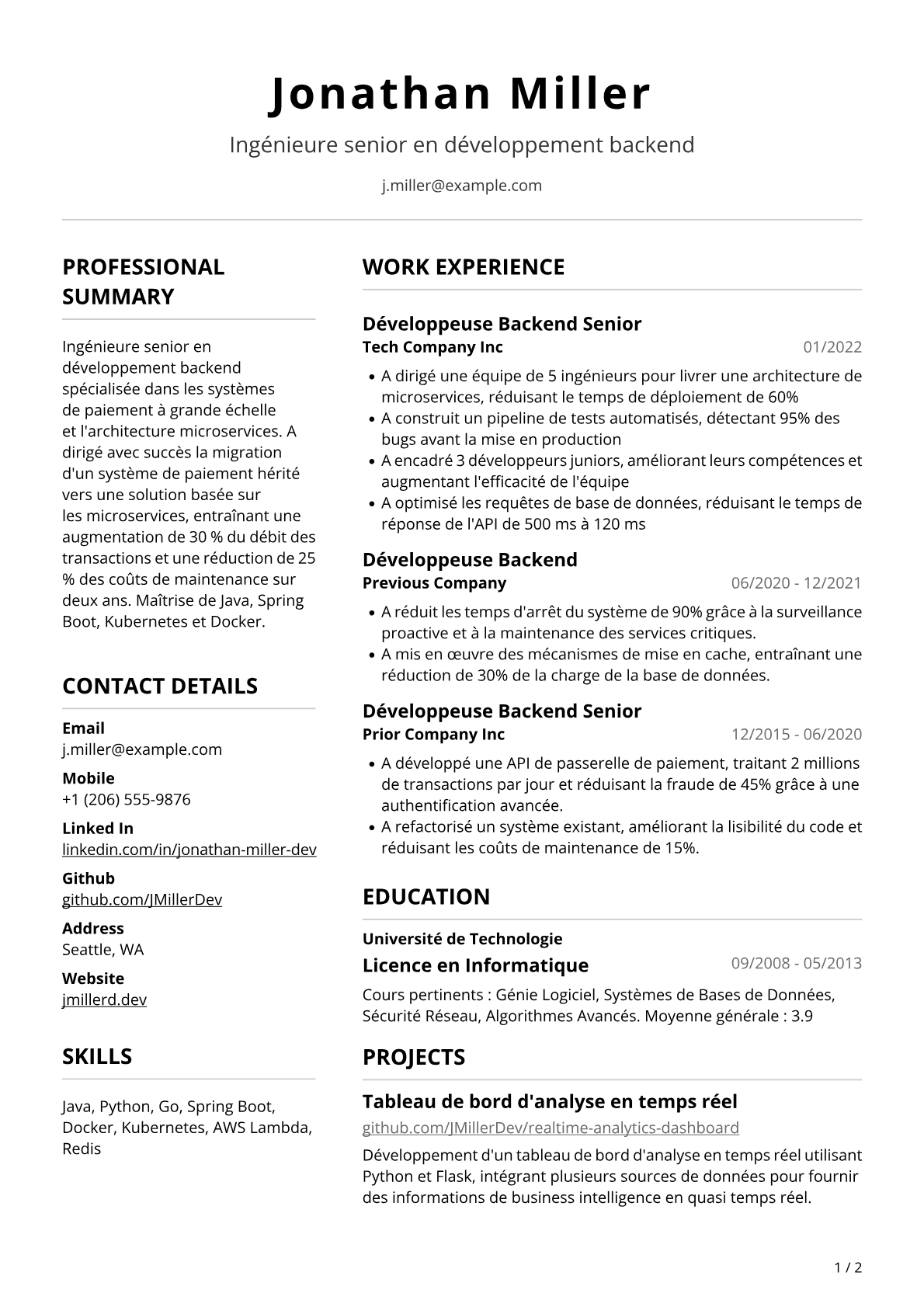 Développeur backend