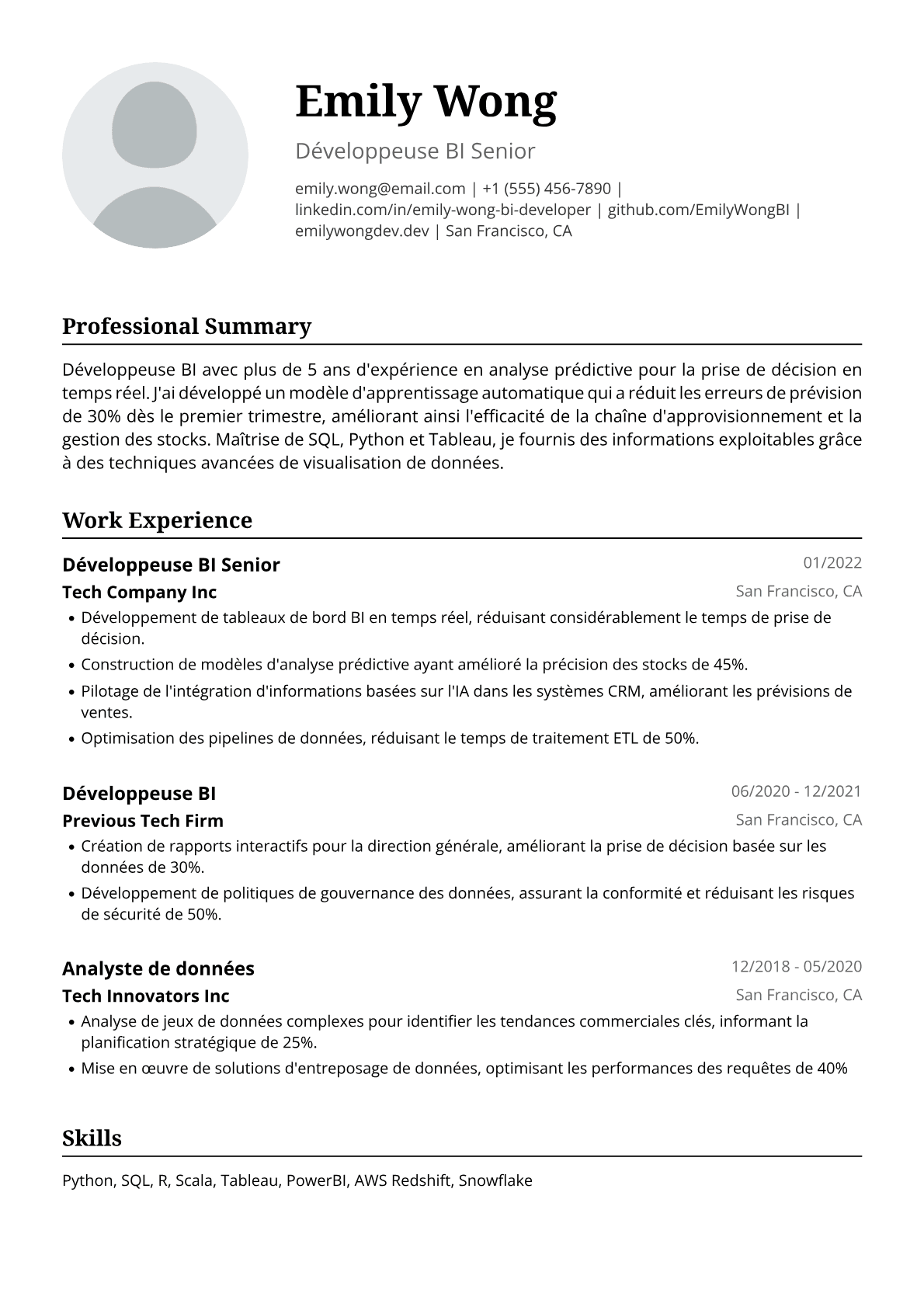 Développeuse BI