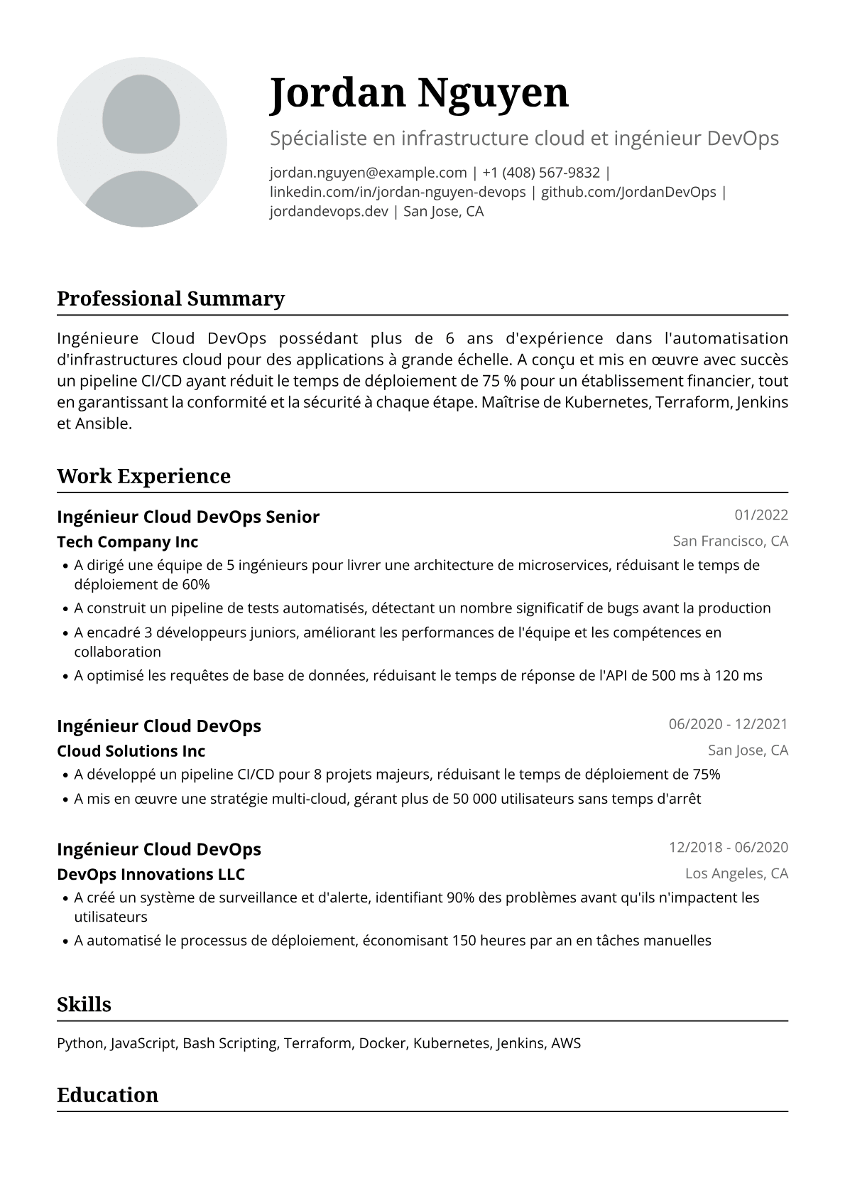 Ingénieure Cloud DevOps