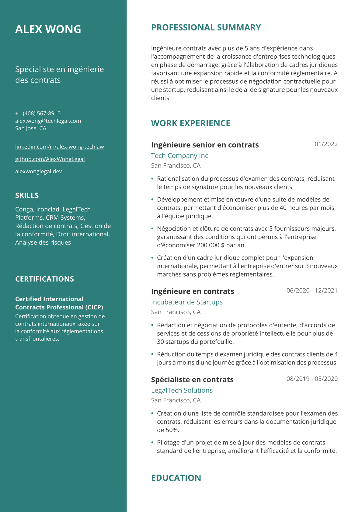 Ingénieure contrats