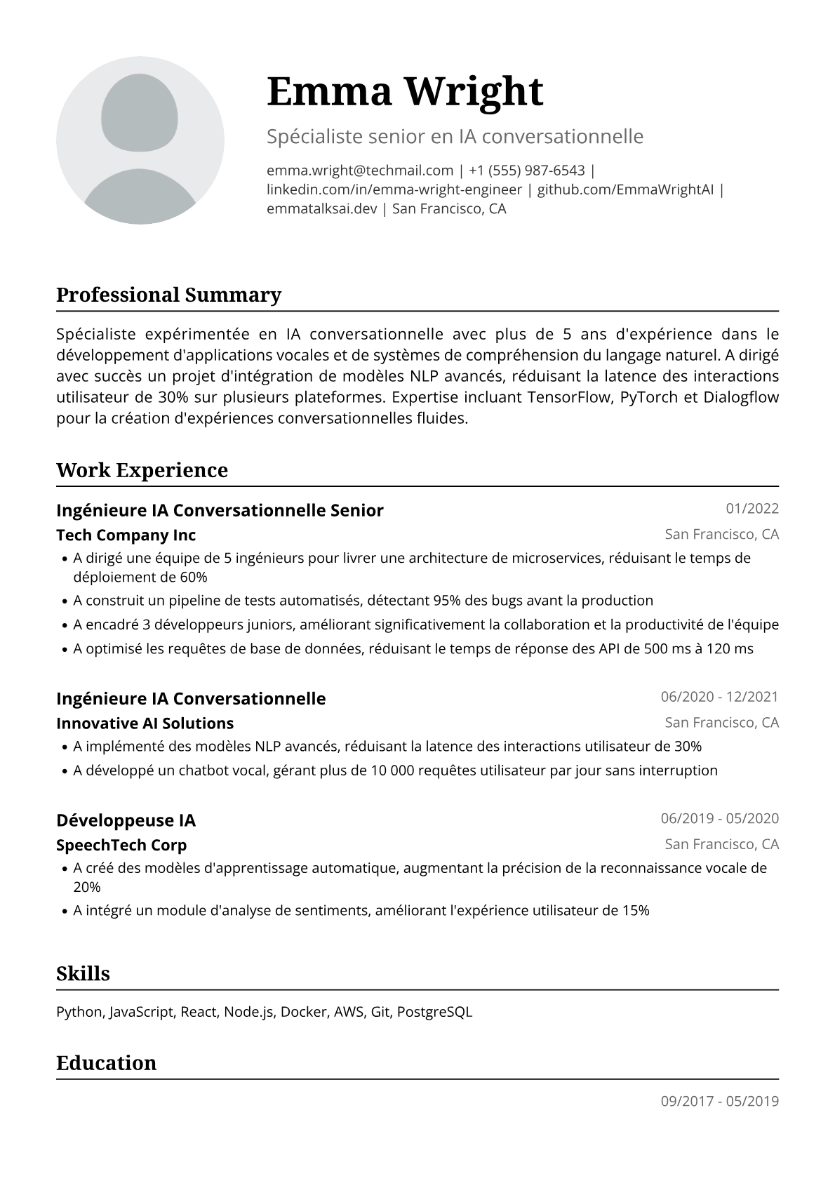 Ingénieure IA conversationnelle