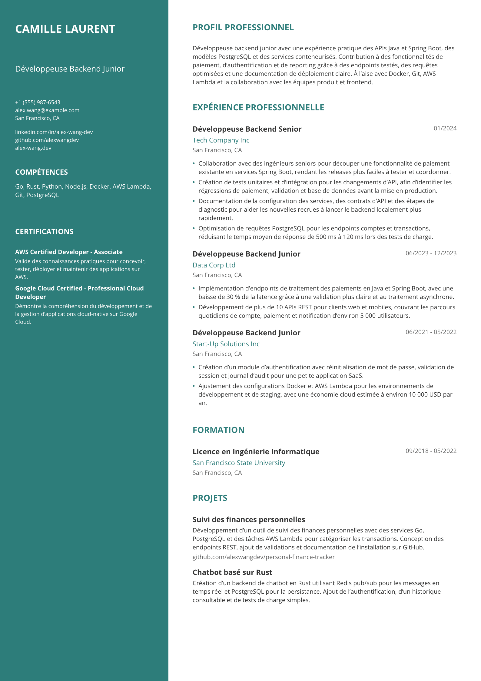 Développeuse Backend Junior