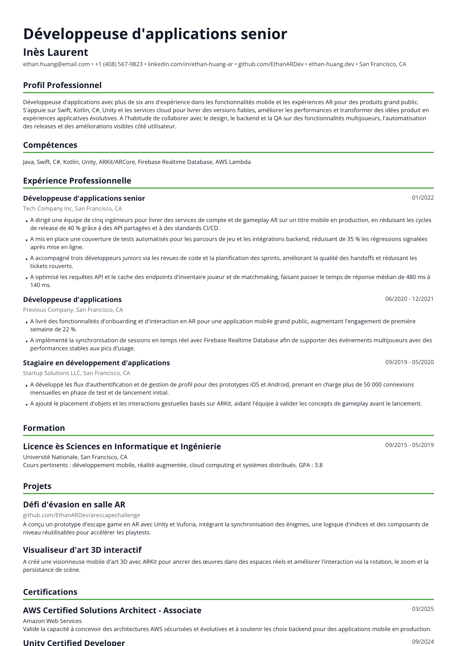 Développeuse d'applications