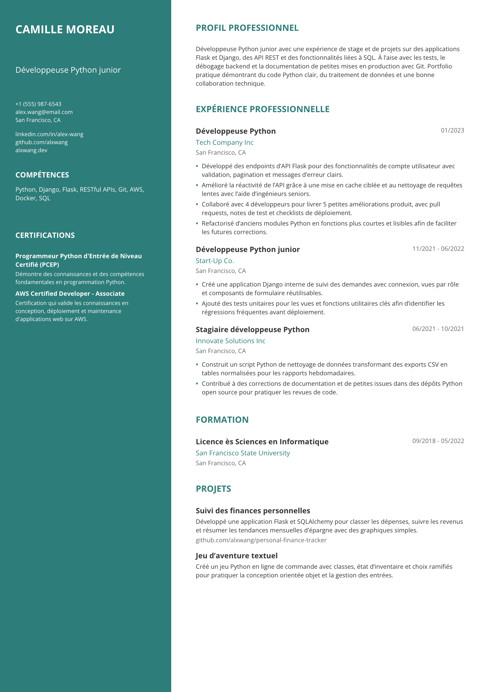 Développeuse Python junior