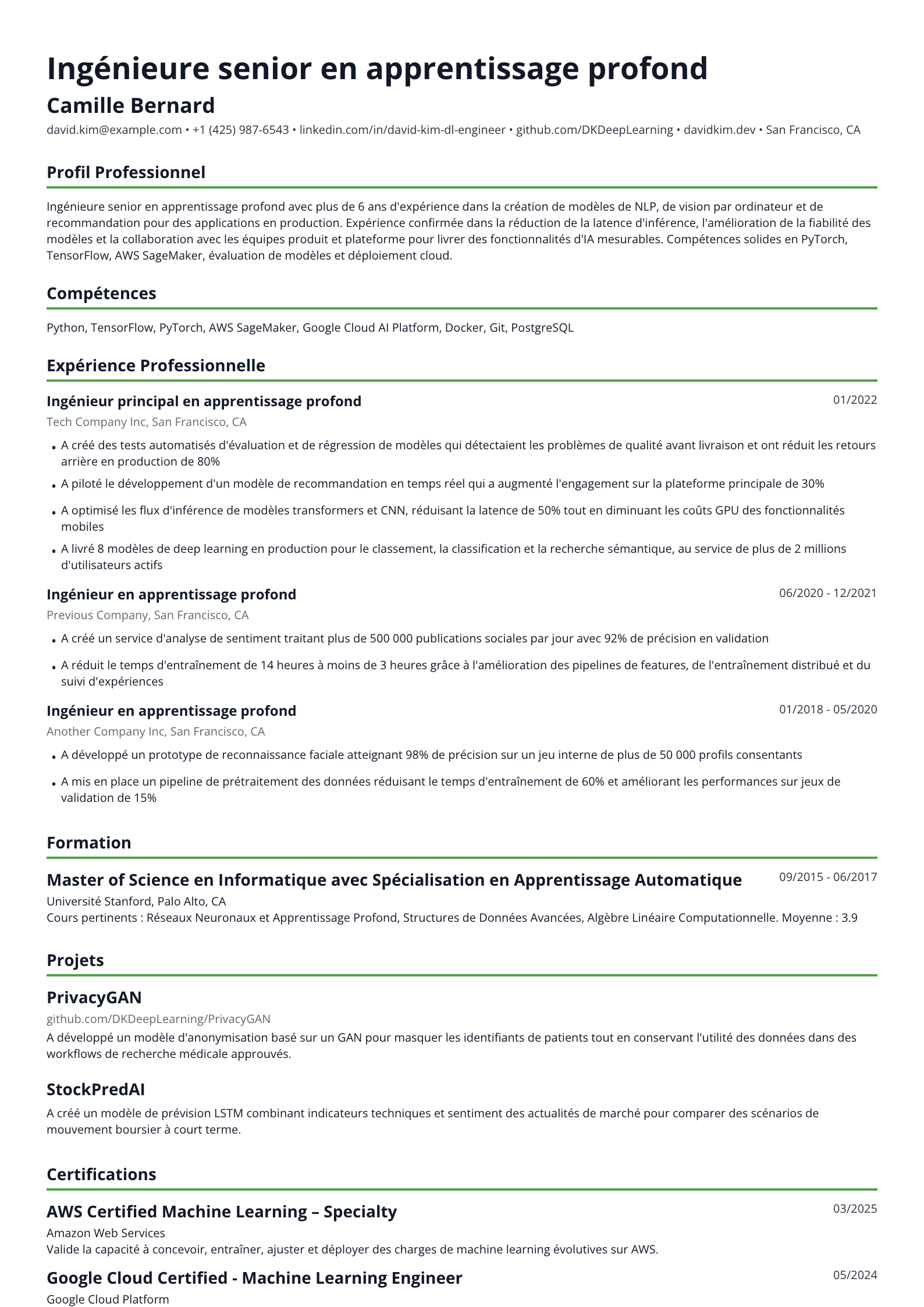 Ingénieure en apprentissage profond