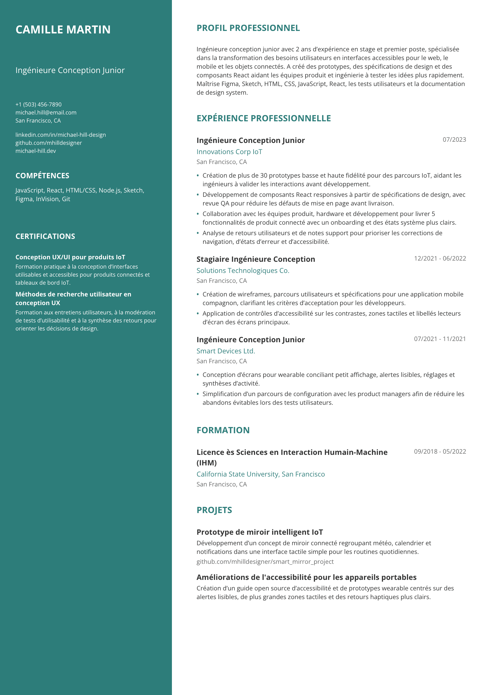 Ingénieure Conception Junior