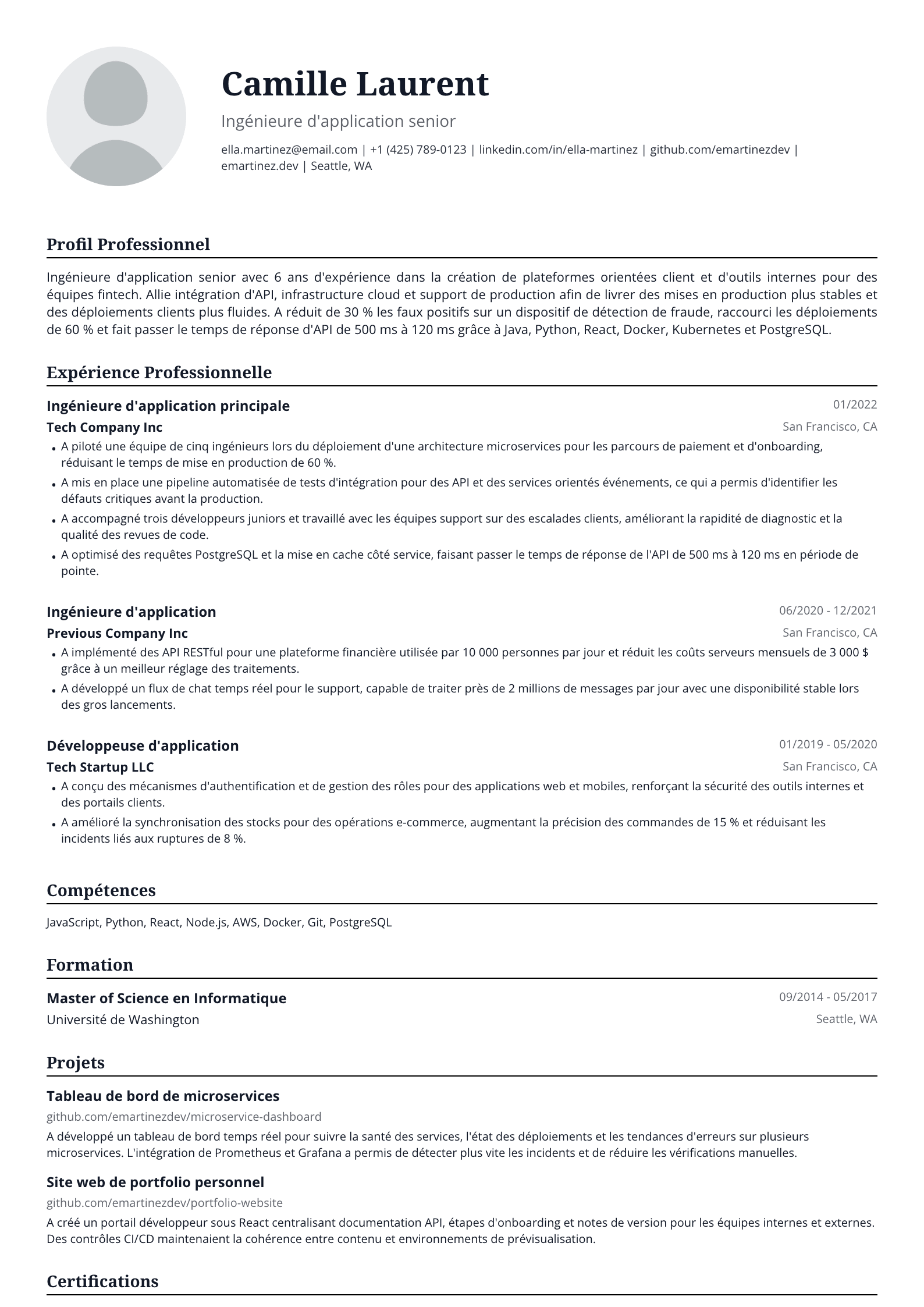 Ingénieure d'application