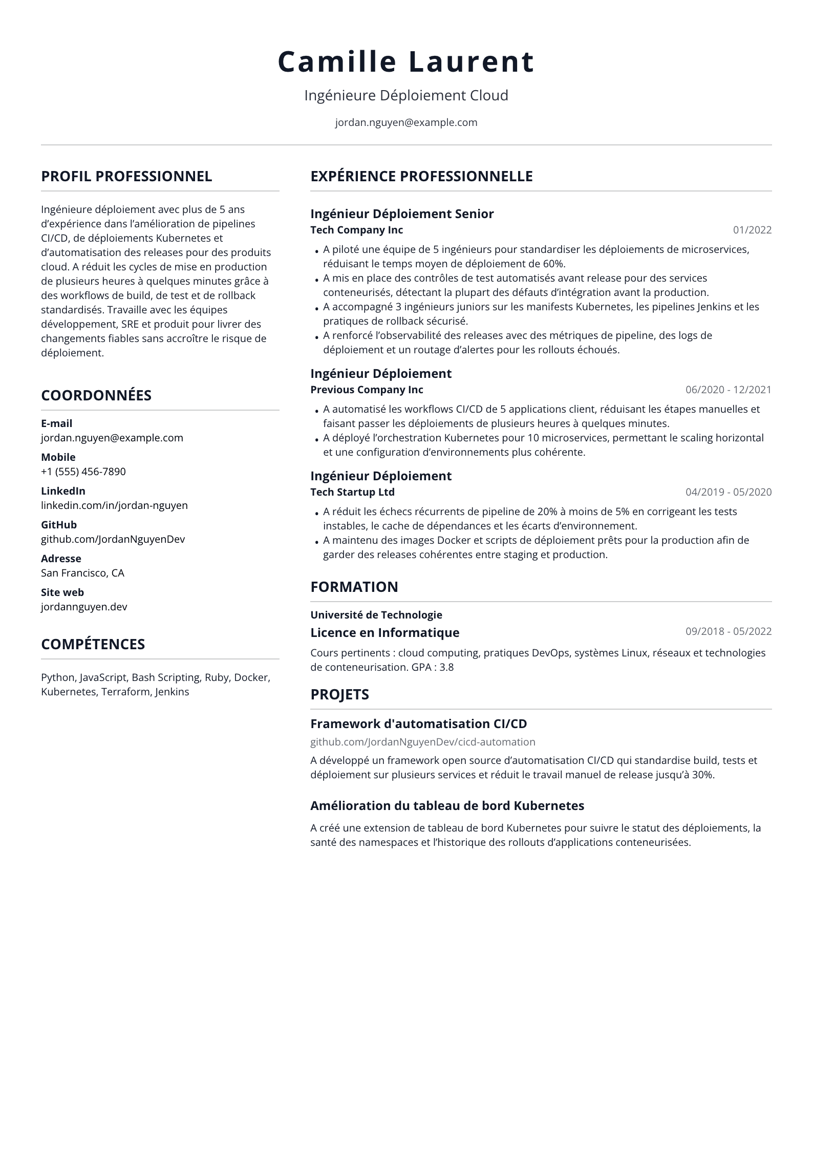 Ingénieure Déploiement