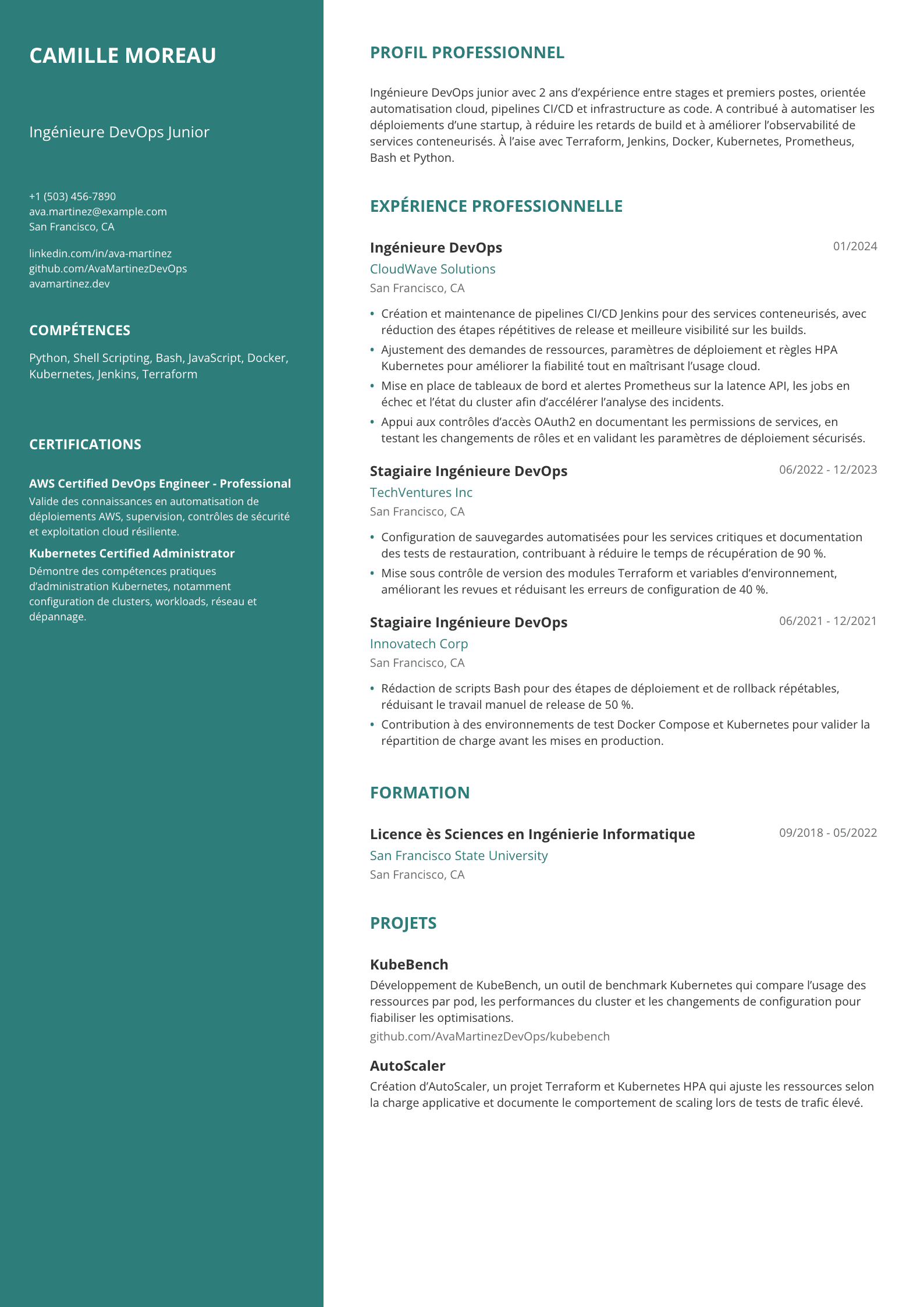 Ingénieure DevOps Junior