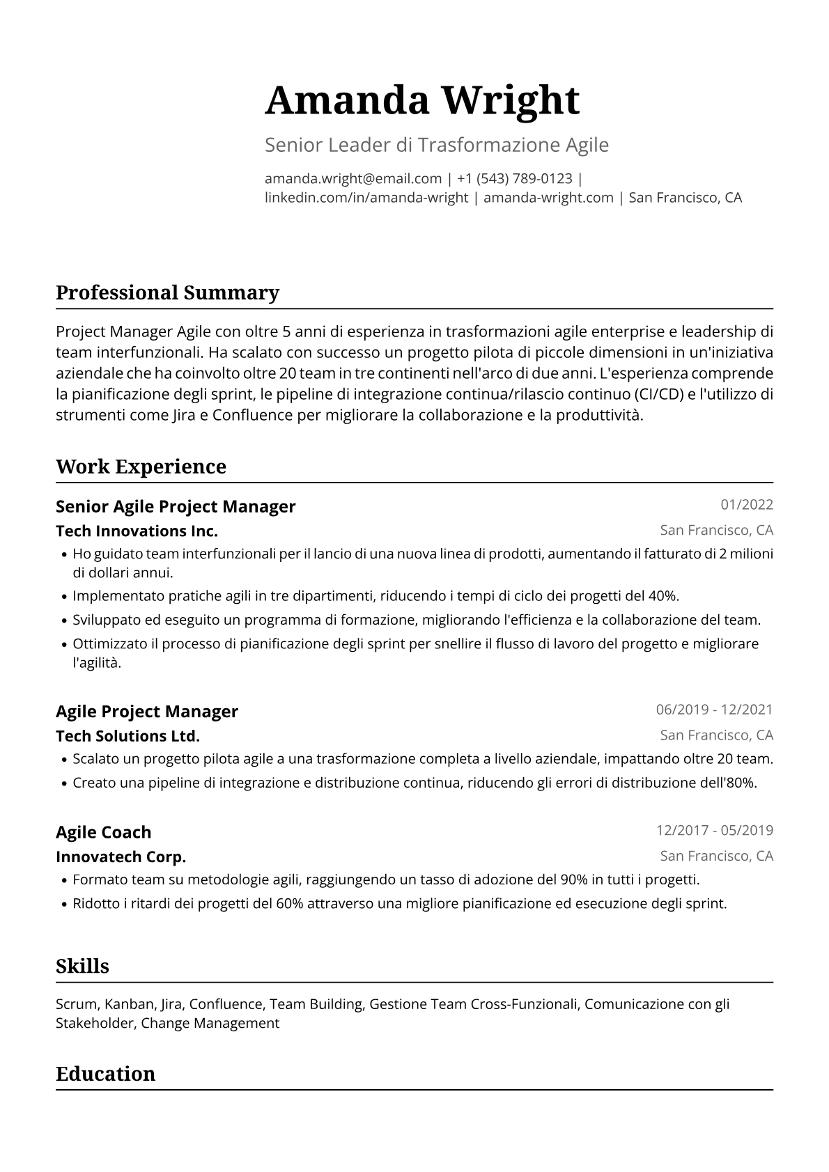 Project Manager Agile