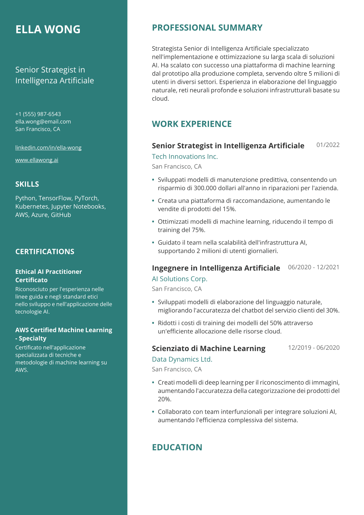Stratega senior di intelligenza artificiale