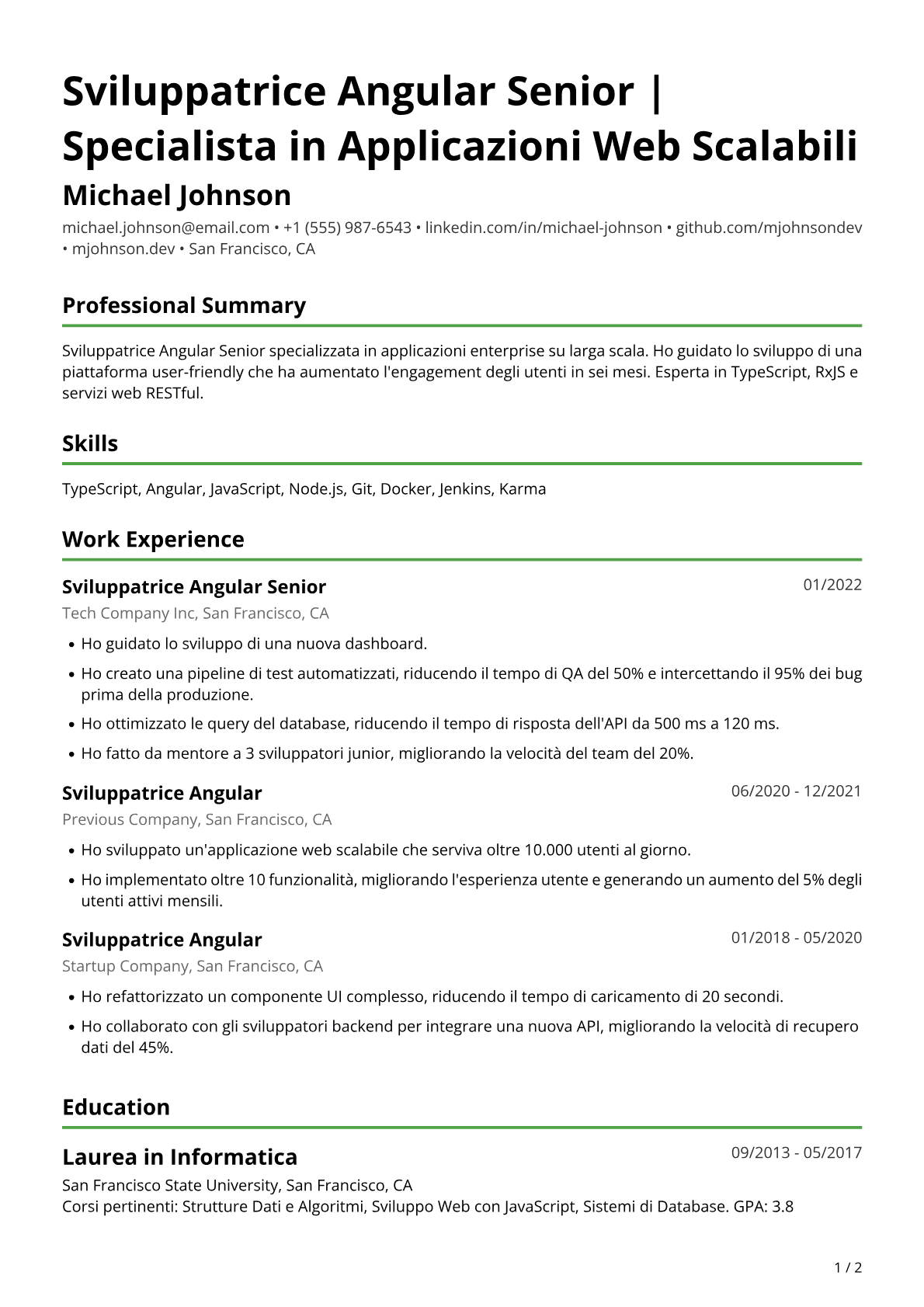 Sviluppatrice Angular