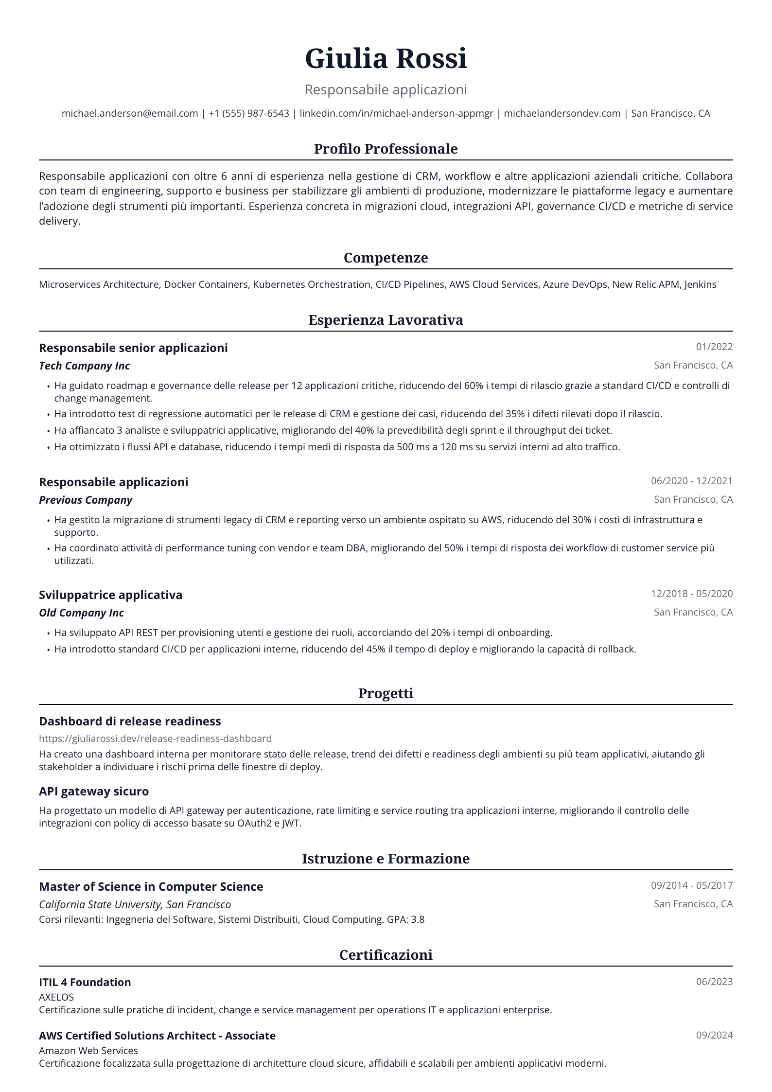 Responsabile applicazioni