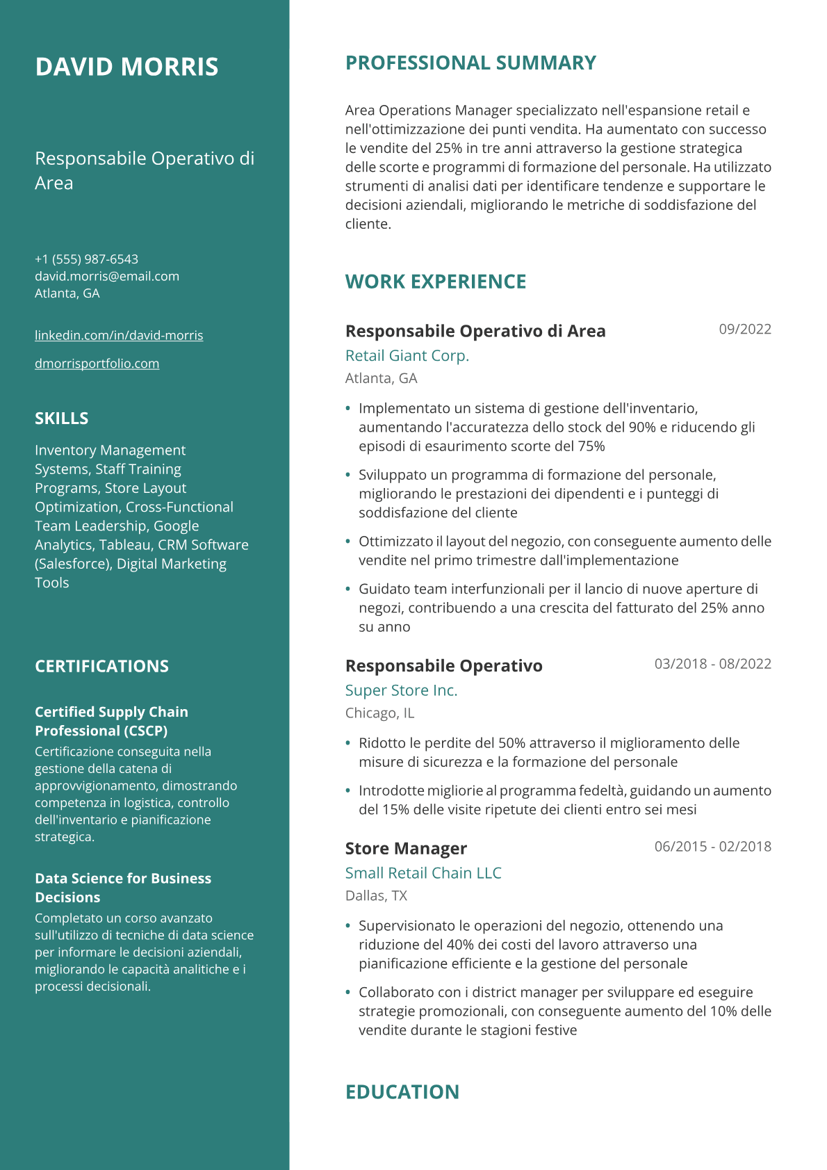 Responsabile di Area