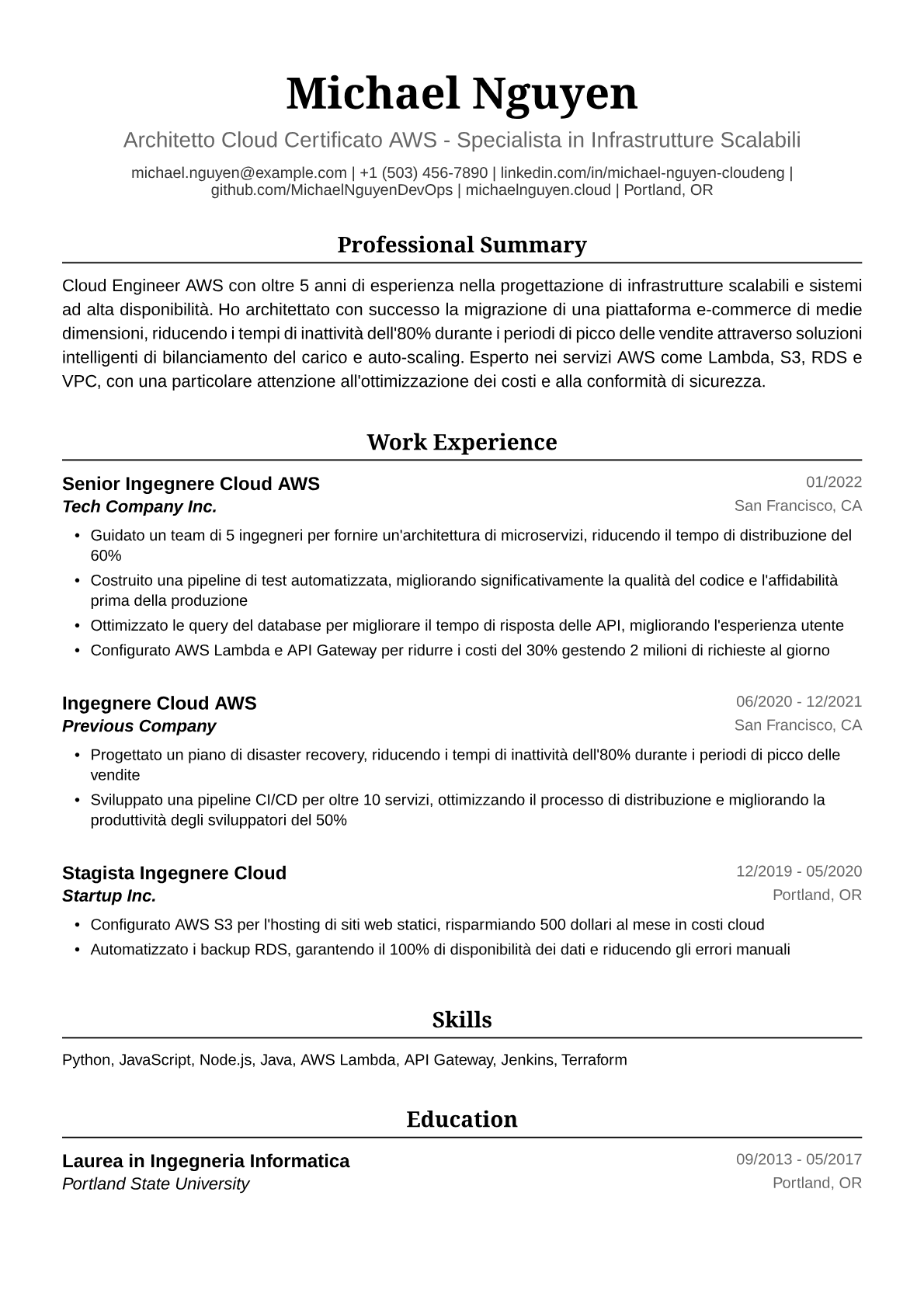 Cloud Engineer AWS